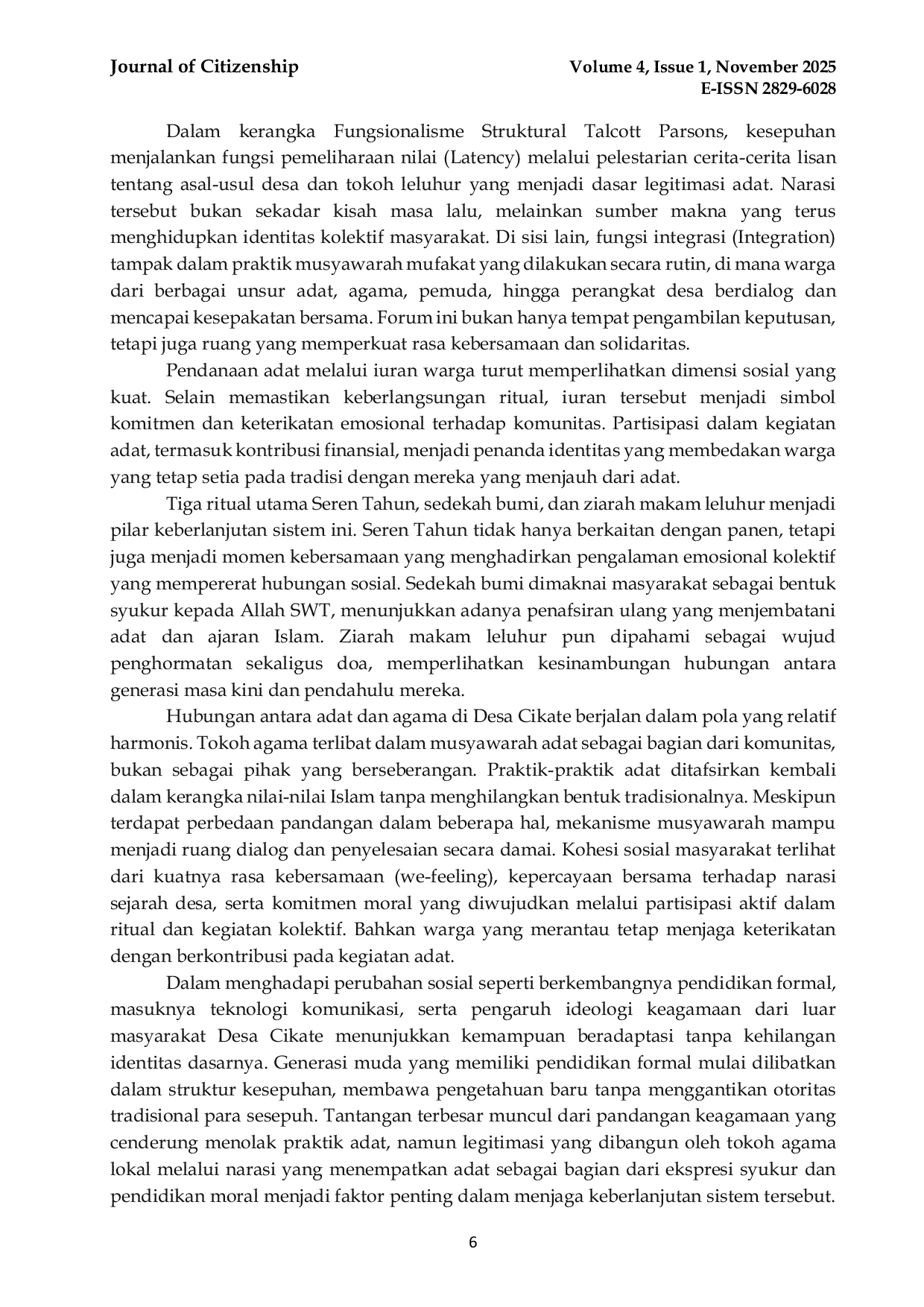 JURIS Sejarah Sosial Adat dan Budaya Lokal Masyarakat Desa Cikate Sebuah Studi Kualitatif