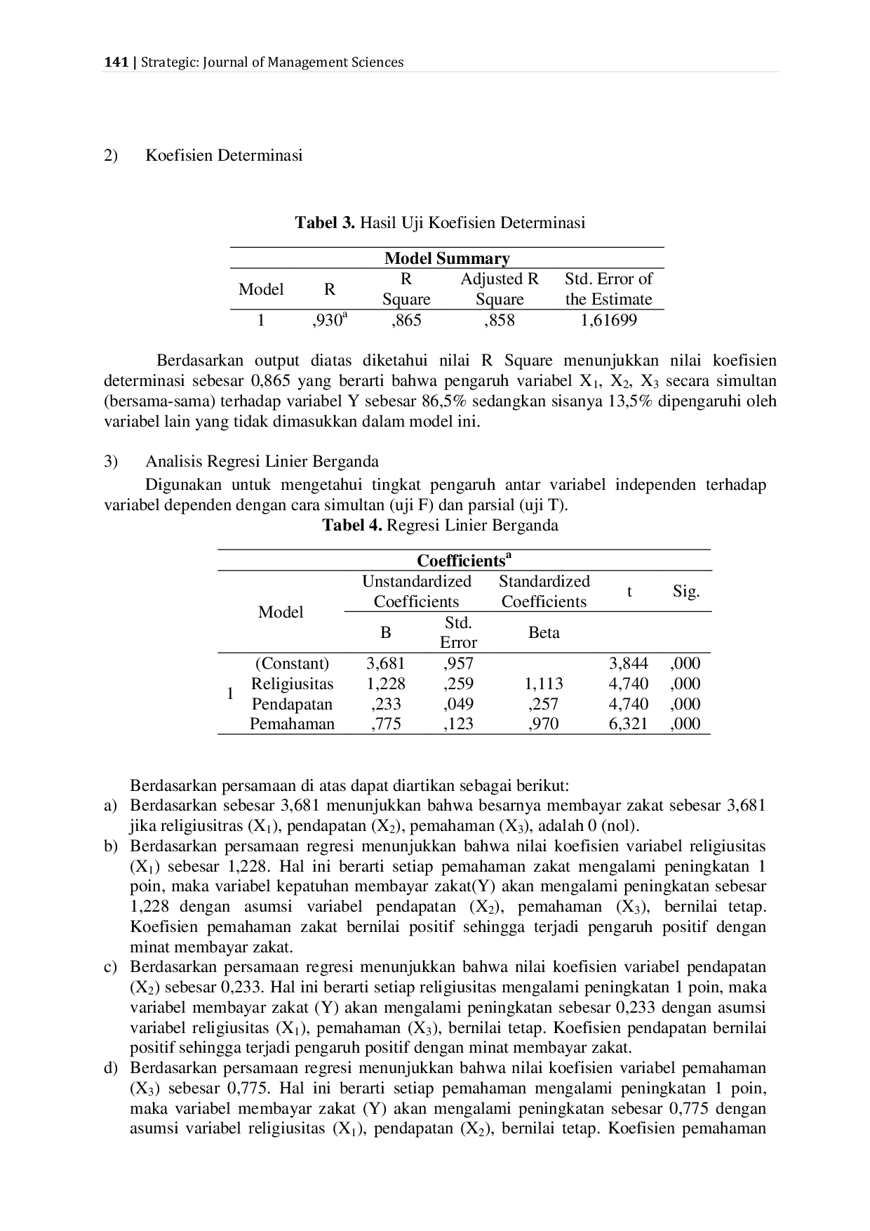 JURIS PENGARUH RELIGIUSITAS PENDAPATAN DAN PEMAHAMAN ZAKAT TERHADAP KEPATUHAN PEMBAYARAN ZAKAT PERDAGANGAN HASIL TAMBAK Studi pada Petani Tambak Bandeng di Desa Watuagung Kecamatan Bungh Kabupaten Gresi