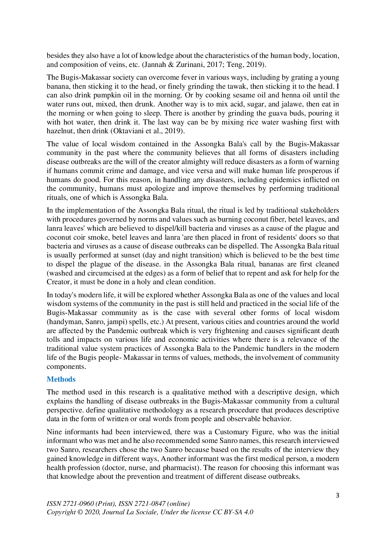 juris Assongka Bala Interpretation of Value Systems in Handling Disease Outbreaks in the Bugis Makassar Society