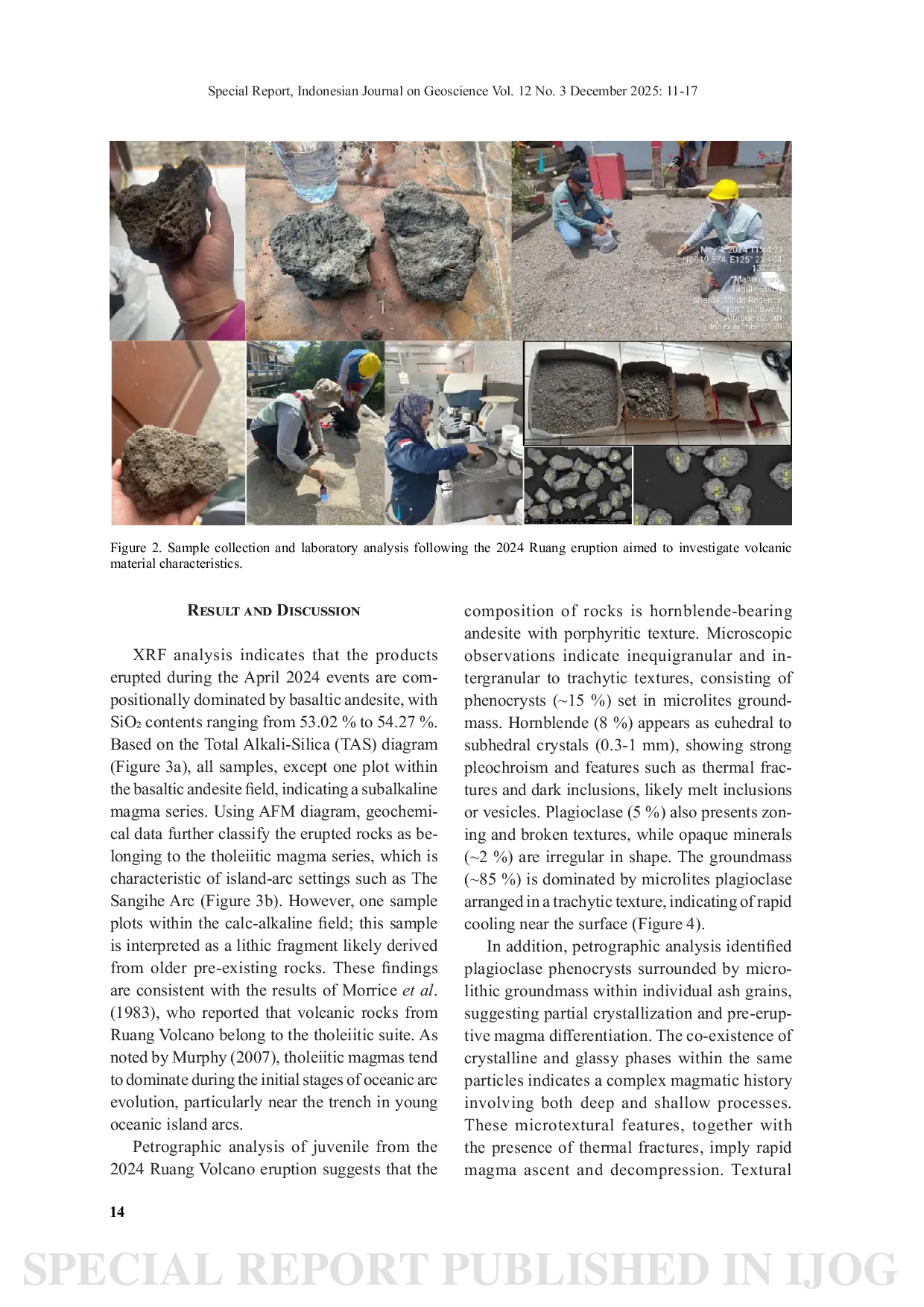 JURIS Explosive Signature of The April 30th 2024 Ruang Volcano Eruption in The Sangihe Arc Indonesia Inferred from Erupted Material Characteristics A Preliminary Assessment