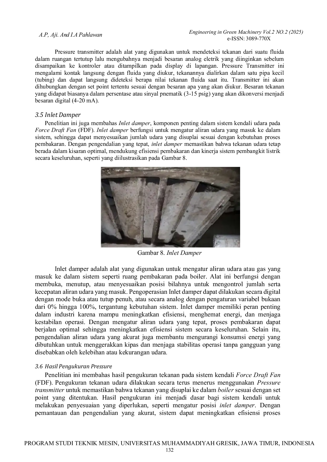 JURIS Sistem Kendali Tekanan Udara Sekunder Pada Forced Draft Fan Di Pltu Paiton