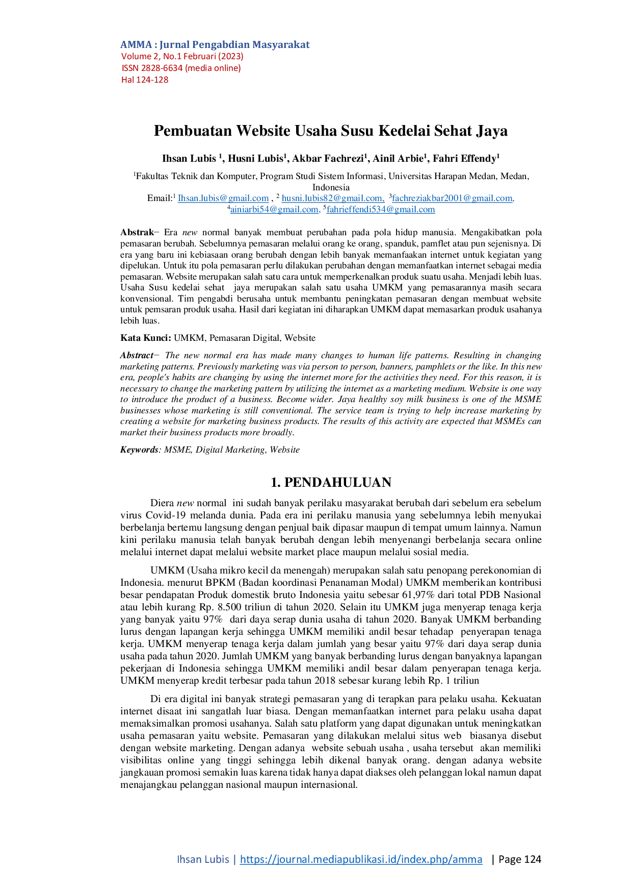 JURIS Pembuatan Website Usaha Susu Kedelai Sehat Jaya