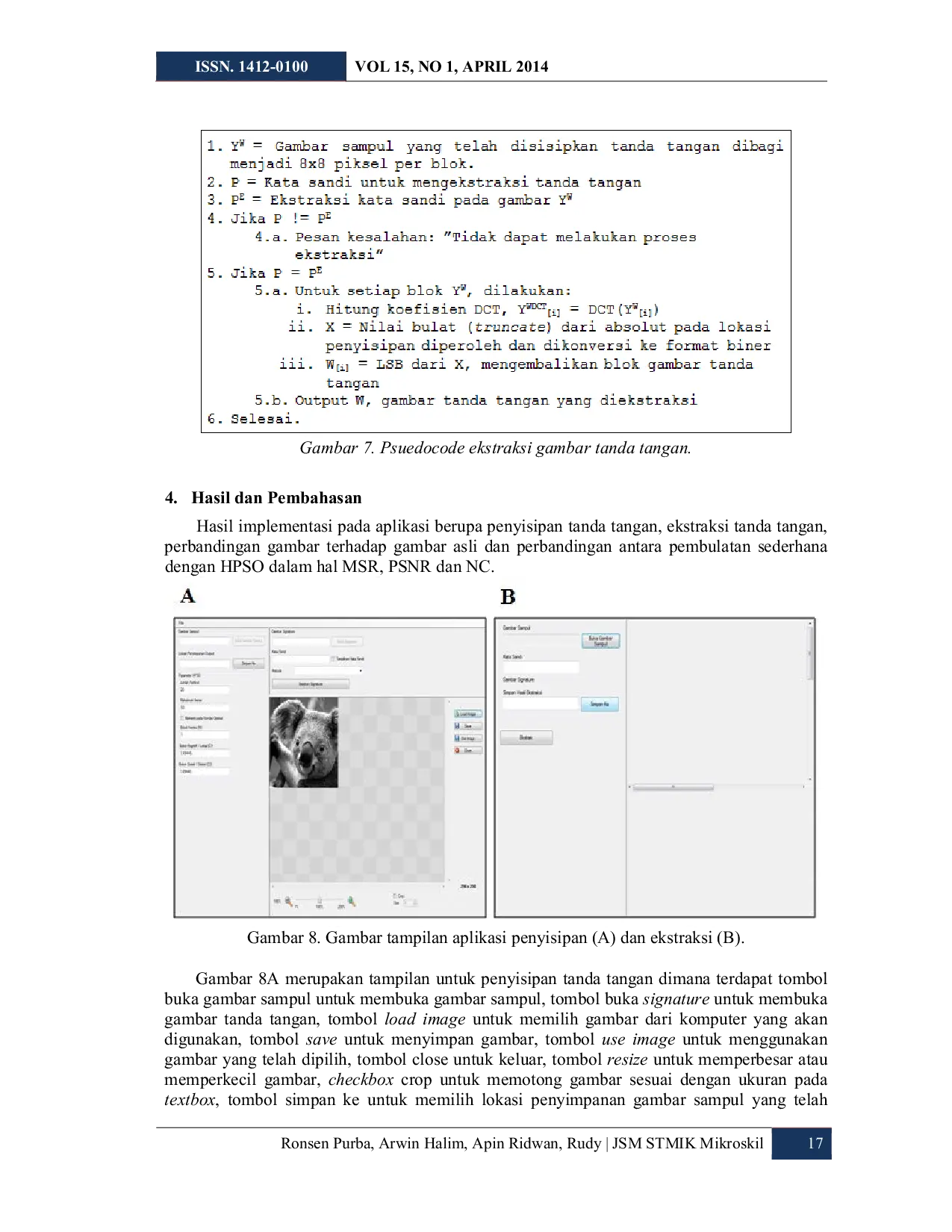JURIS Fragile Image Watermarking Berbasis DCT dengan Operator Evolusi Hybrid of Particle Swarm Optimization