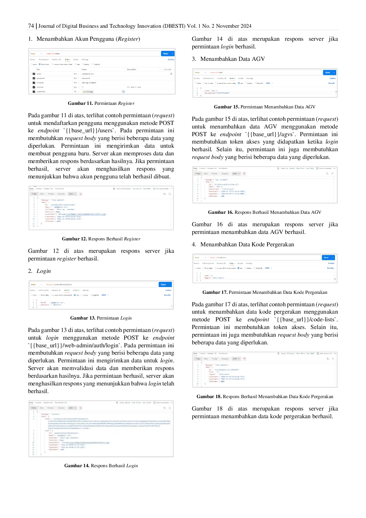 JURIS Pembangunan Rest API untuk Pengelolaan Rute Robot AGV di PT XYZ