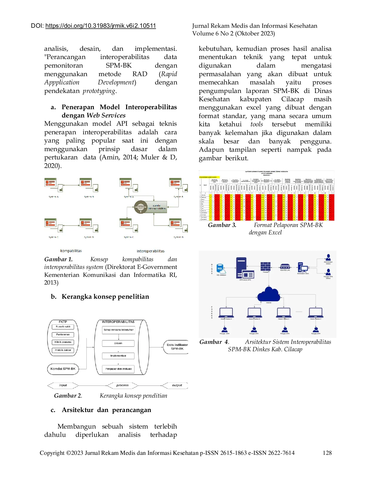 JURIS Analisis dan Perancangan Interoperabilitas Data Pemonitoran SPM Standar Pelayanan Minimal Bidang Kesehatan dengan Web Services
