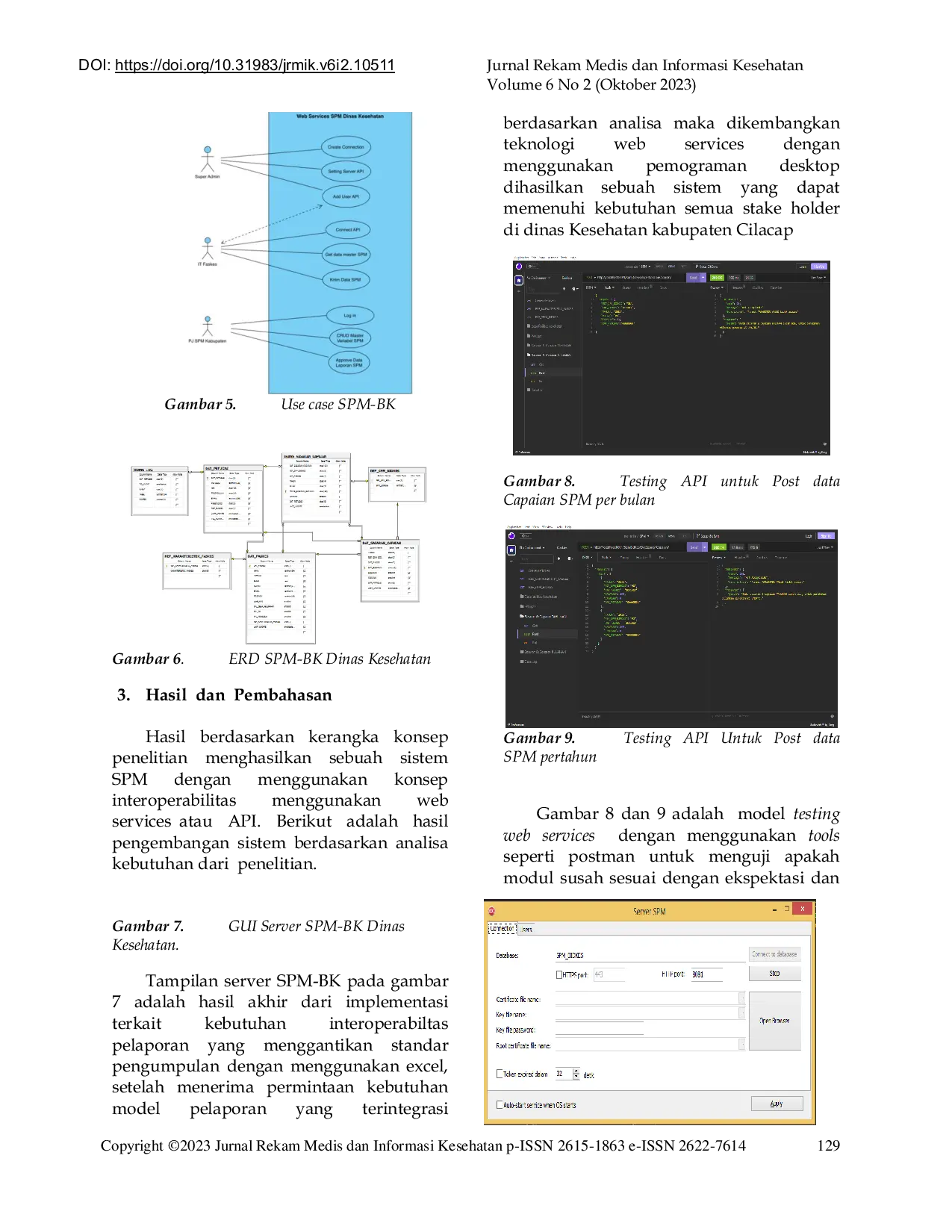 JURIS Analisis dan Perancangan Interoperabilitas Data Pemonitoran SPM Standar Pelayanan Minimal Bidang Kesehatan dengan Web Services