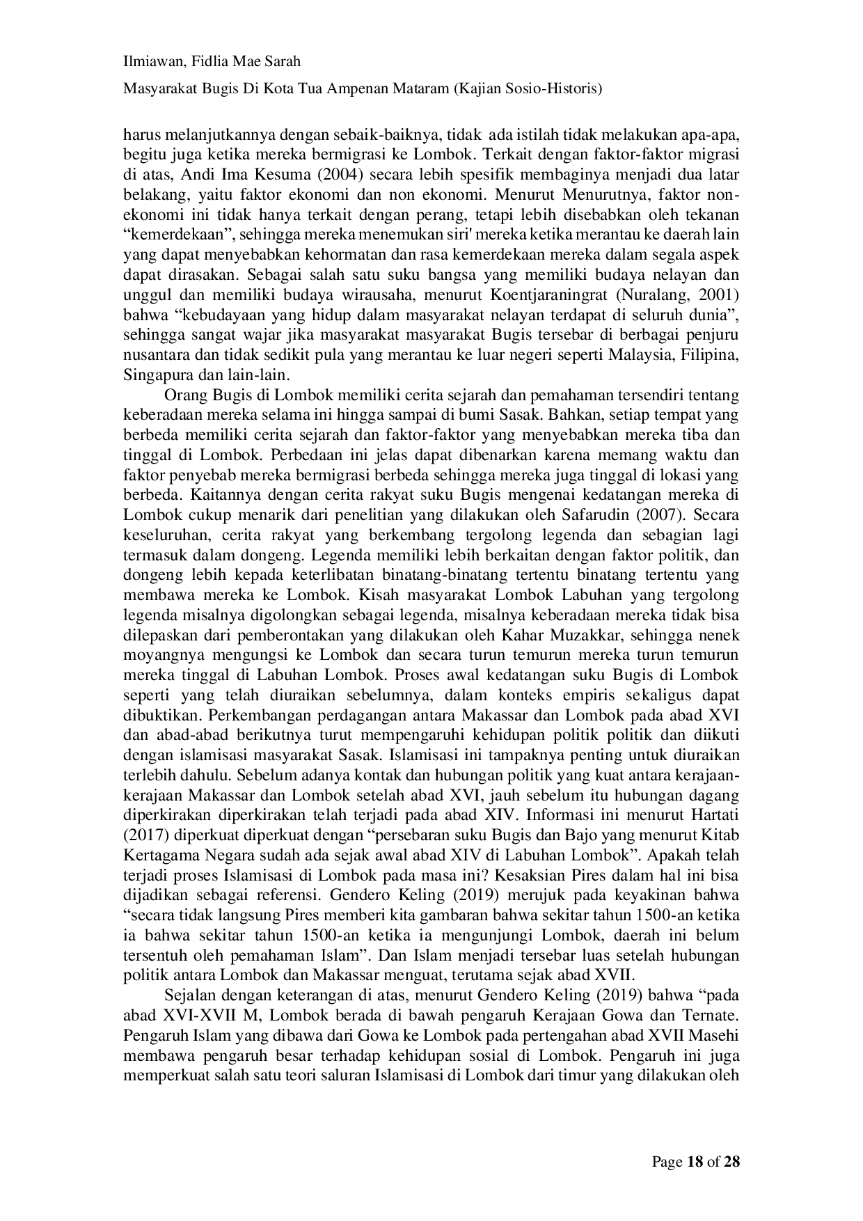 JURIS Masyarakat Bugis di Kota Tua Ampenan Mataram