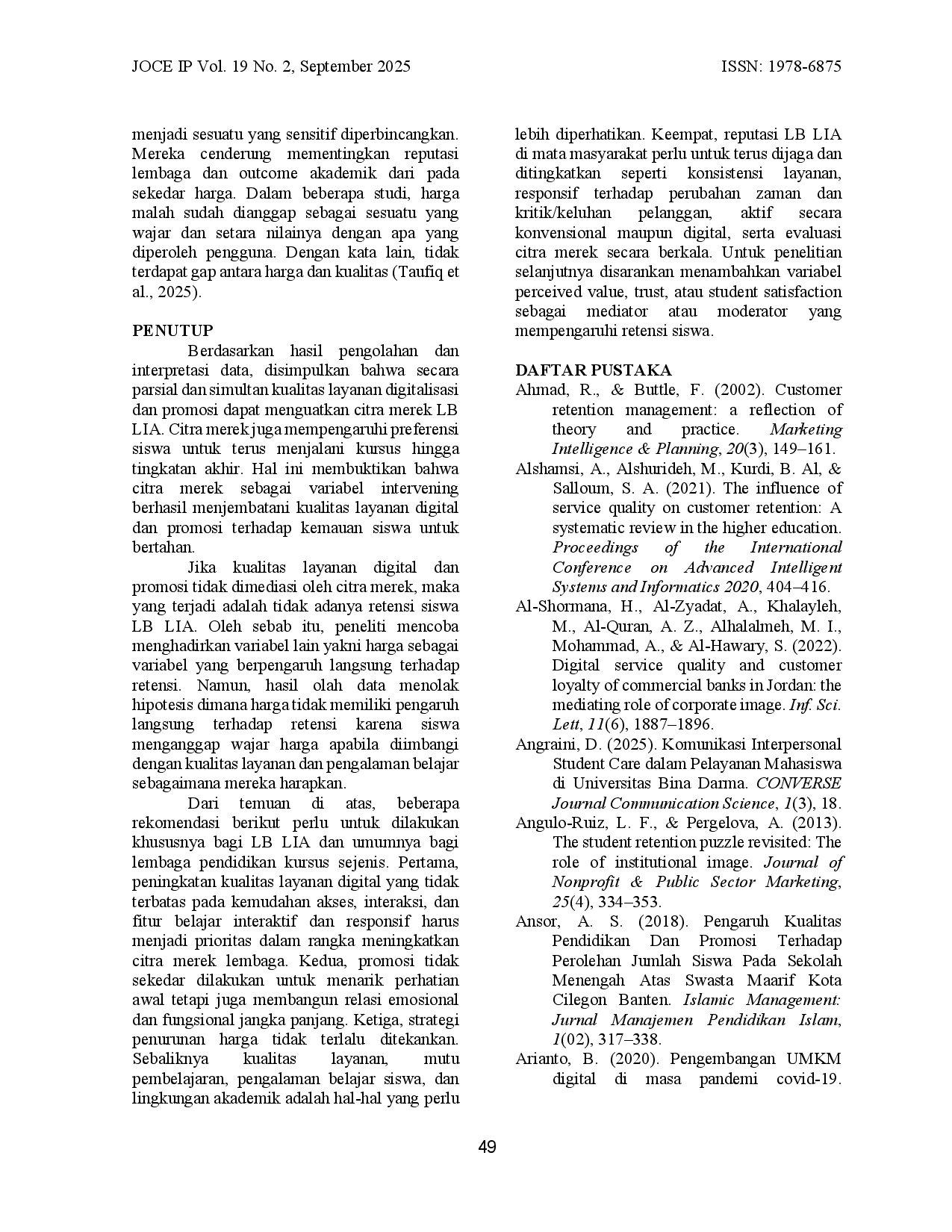 juris Citra MereK MelekAt Siswa Bertahan Strategi Branding Pada Lembaga Bahasa LIA