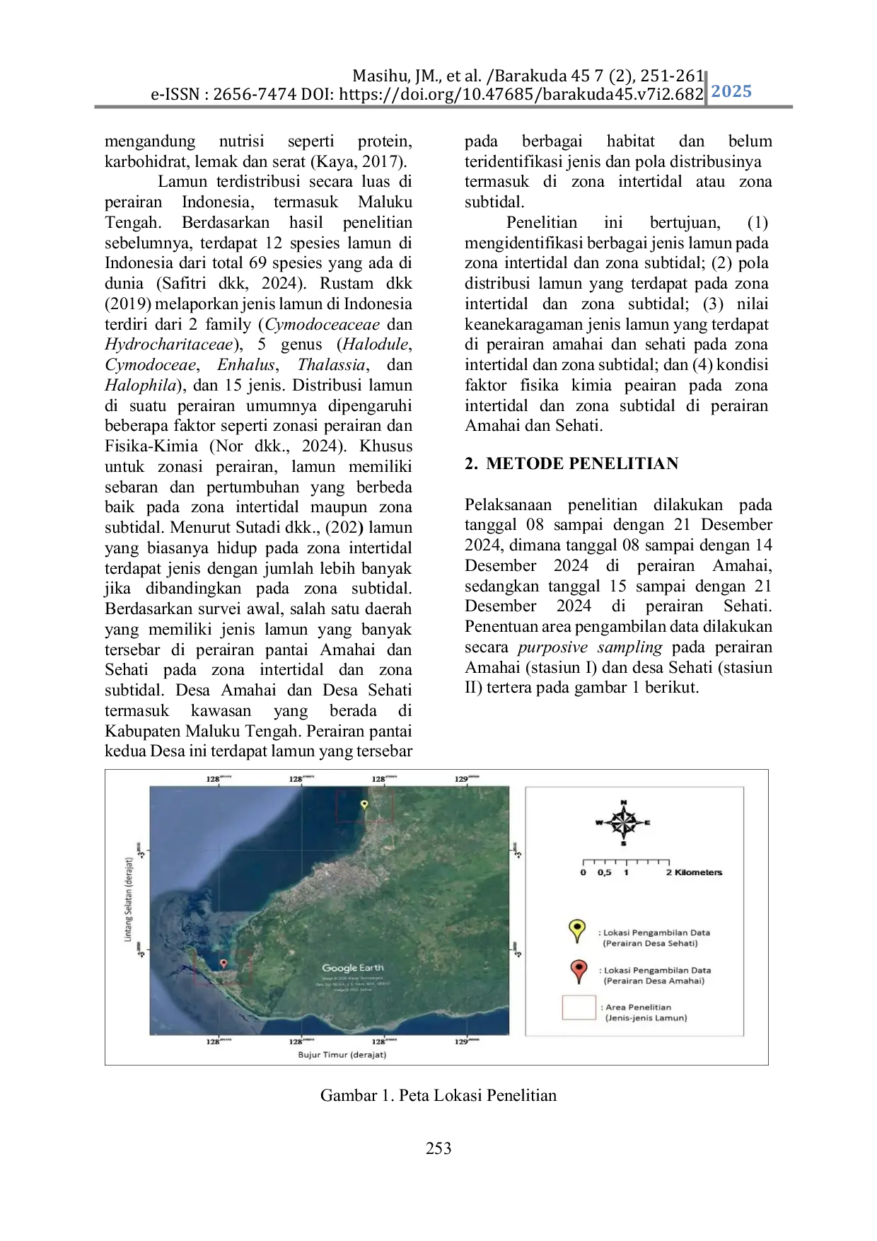 JURIS Distribution and Diversity of Seagrass Types in the Amahai And Sehati Waters of Central Maluku Regency