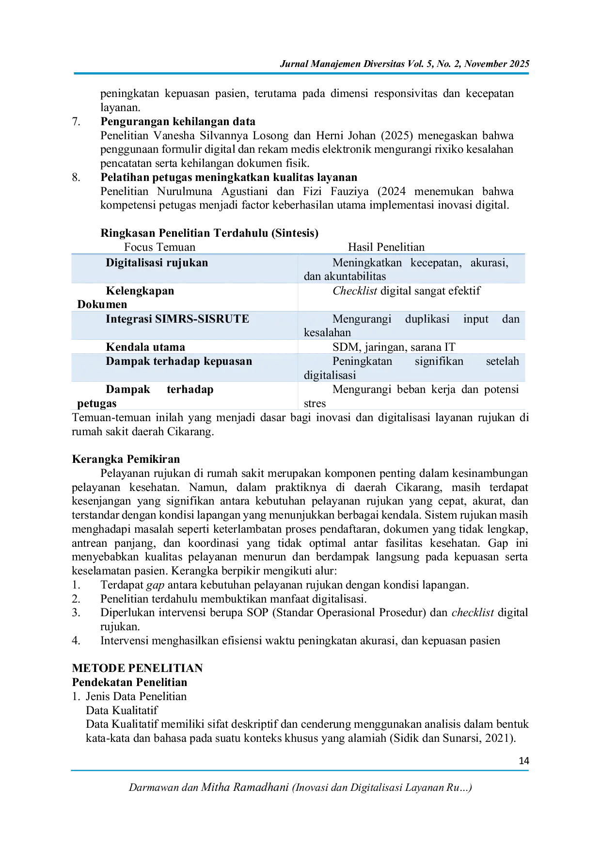 JURIS Inovasi dan Digitalisasi Layanan Rujukan pada Rumah Sakit Daerah Cikarang