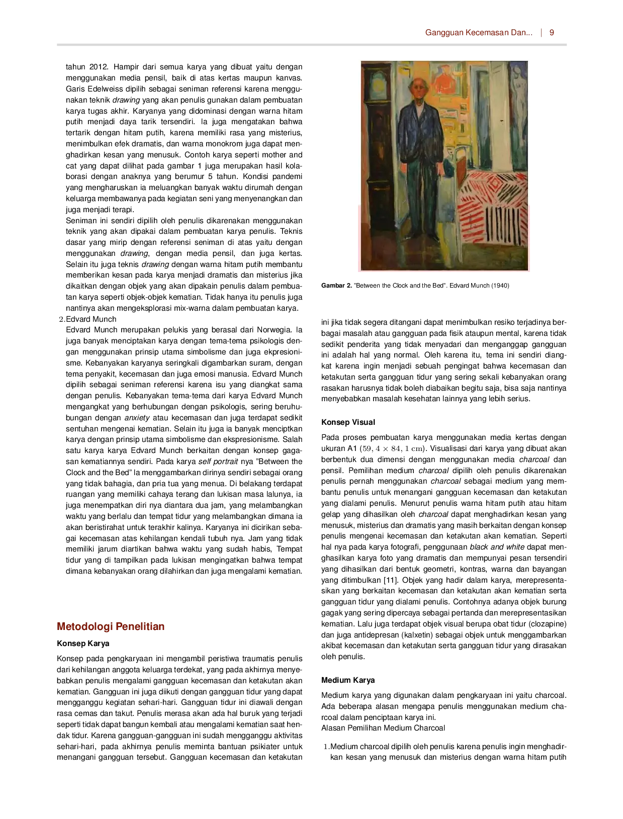 JURIS Gangguan Kecemasan dan Ketakutan akan Kematian sebagai Inspirasi Penciptaan Karya Drawing Charcoal