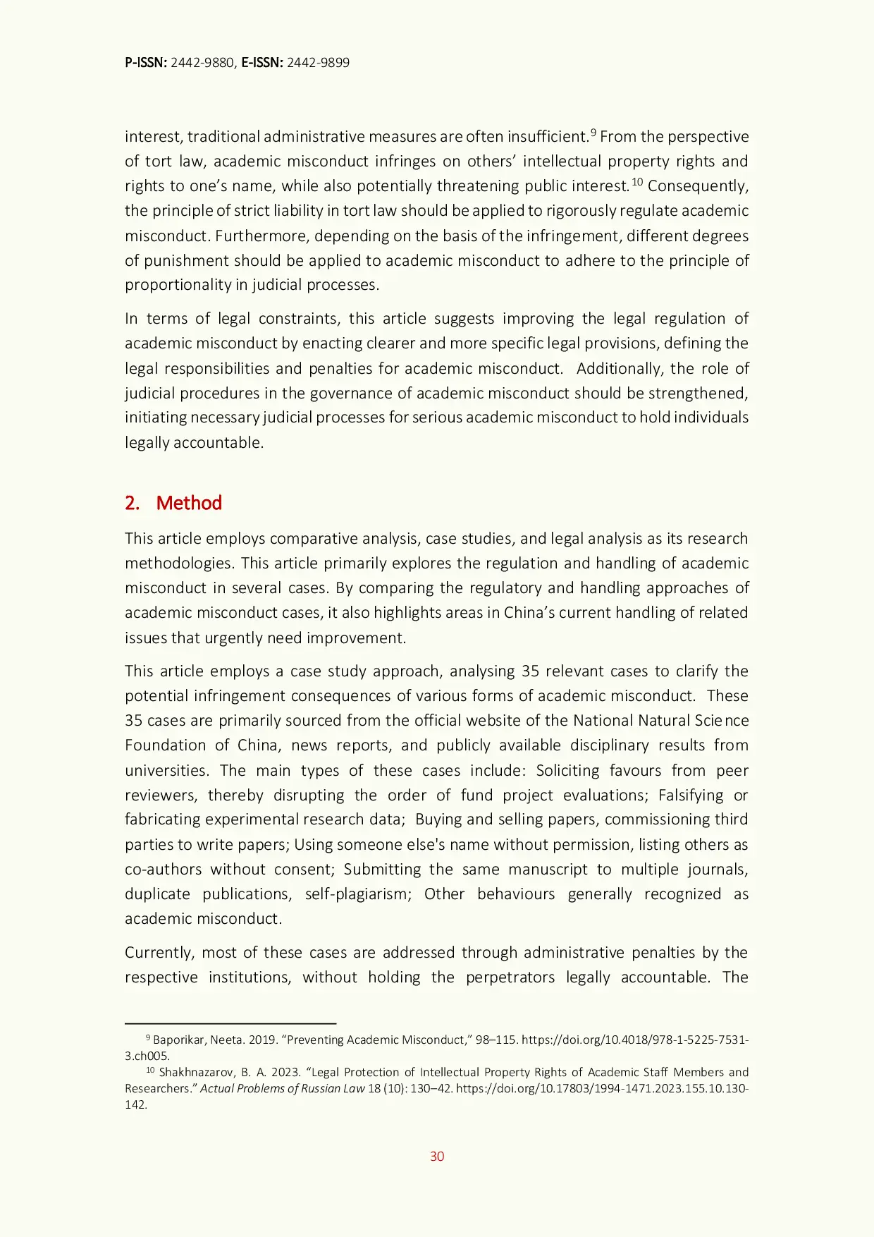 JURIS Academic Misconduct Responsibilities An Empirical Comparison Using 35 Chinese Cases as a Foundation