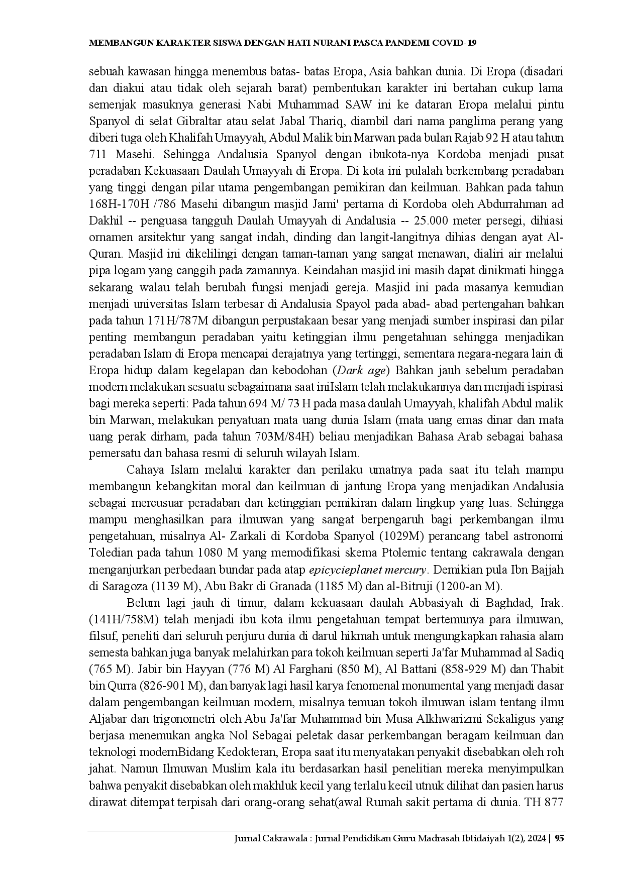 juris Membangun Karakter Siswa Dengan Hati Nurani Pasca Pandemi Covid 19