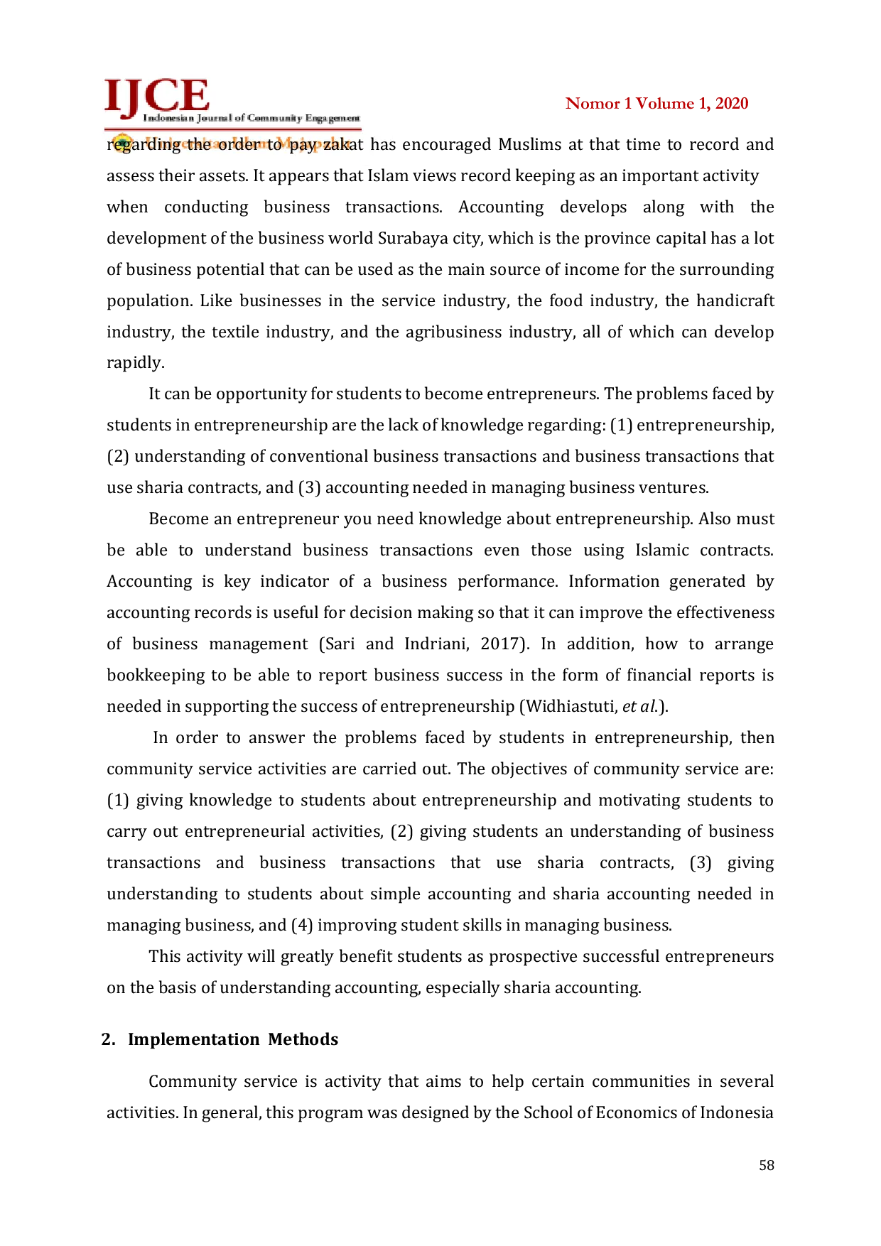 JURIS Training Become Successful Entrepreneur With Sharia Accounting At STAI Al Fithrah Surabaya