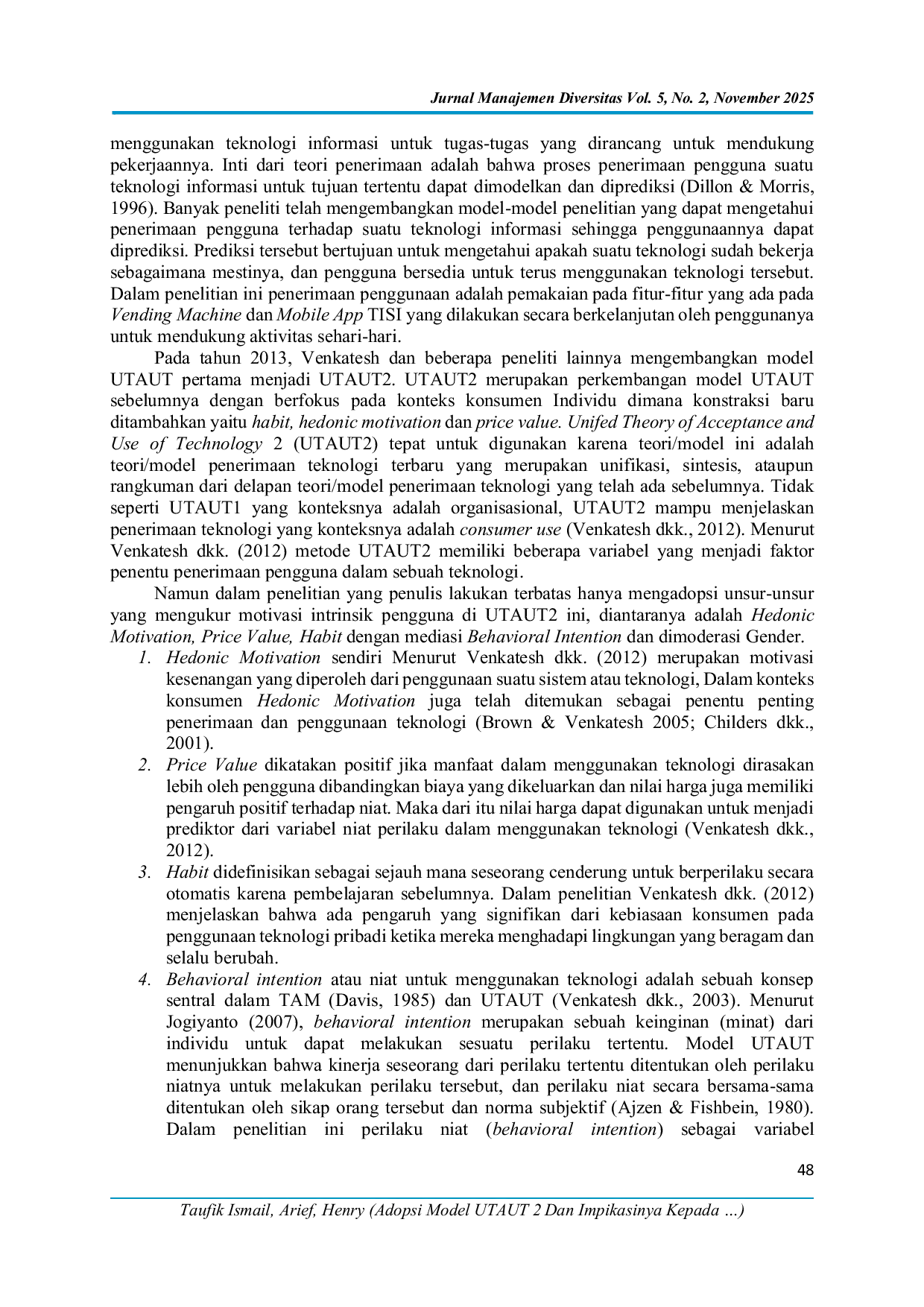 JURIS Adopsi Model Utaut2 Dan Implikasinya Kepada Loyalitas Pelanggan Melalui Platform Vending Machine Dan Aplikasi Mobile Tisi