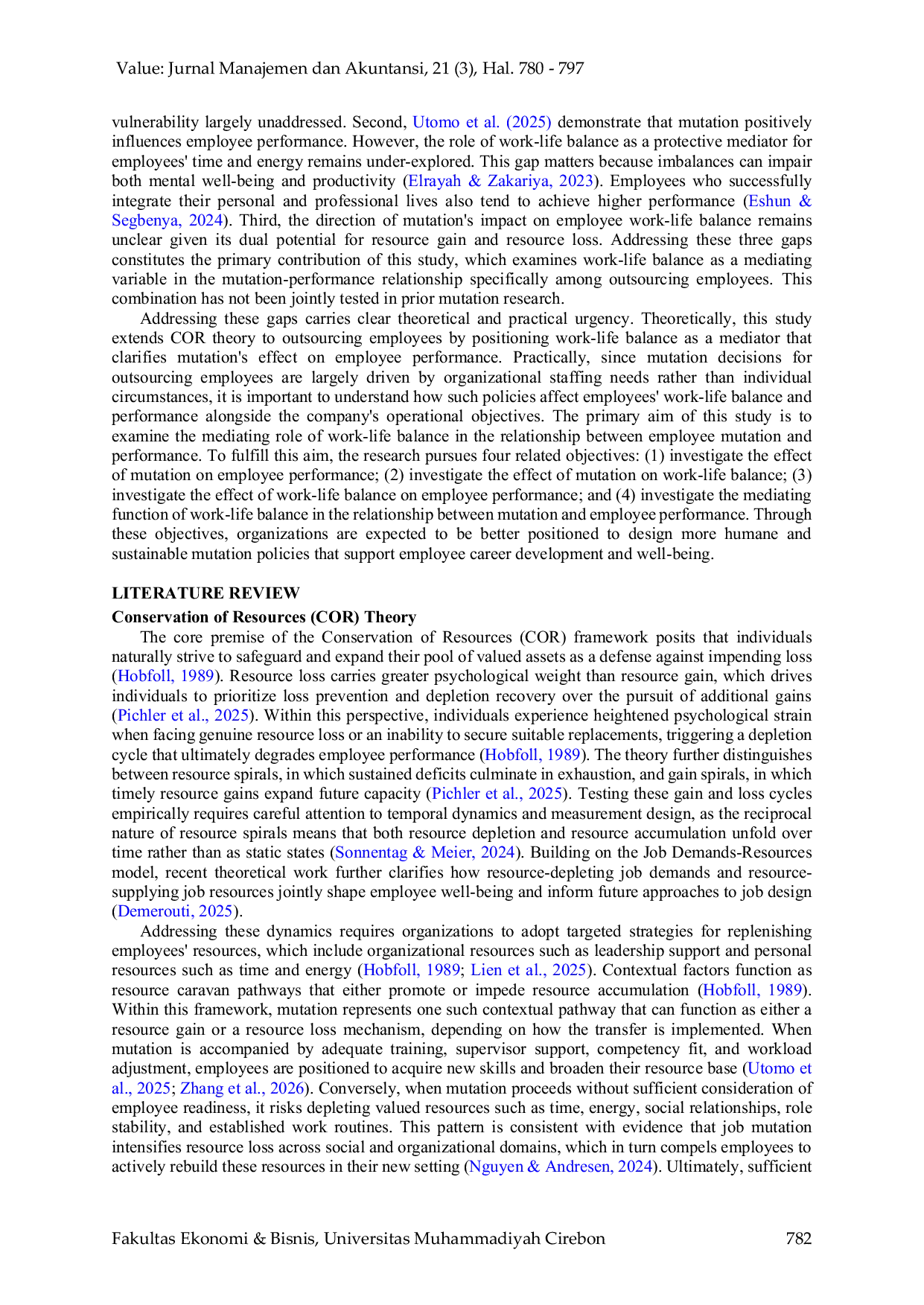 JURIS Job Mutation and Employee Performance The Mediating Role of Work Life Balance