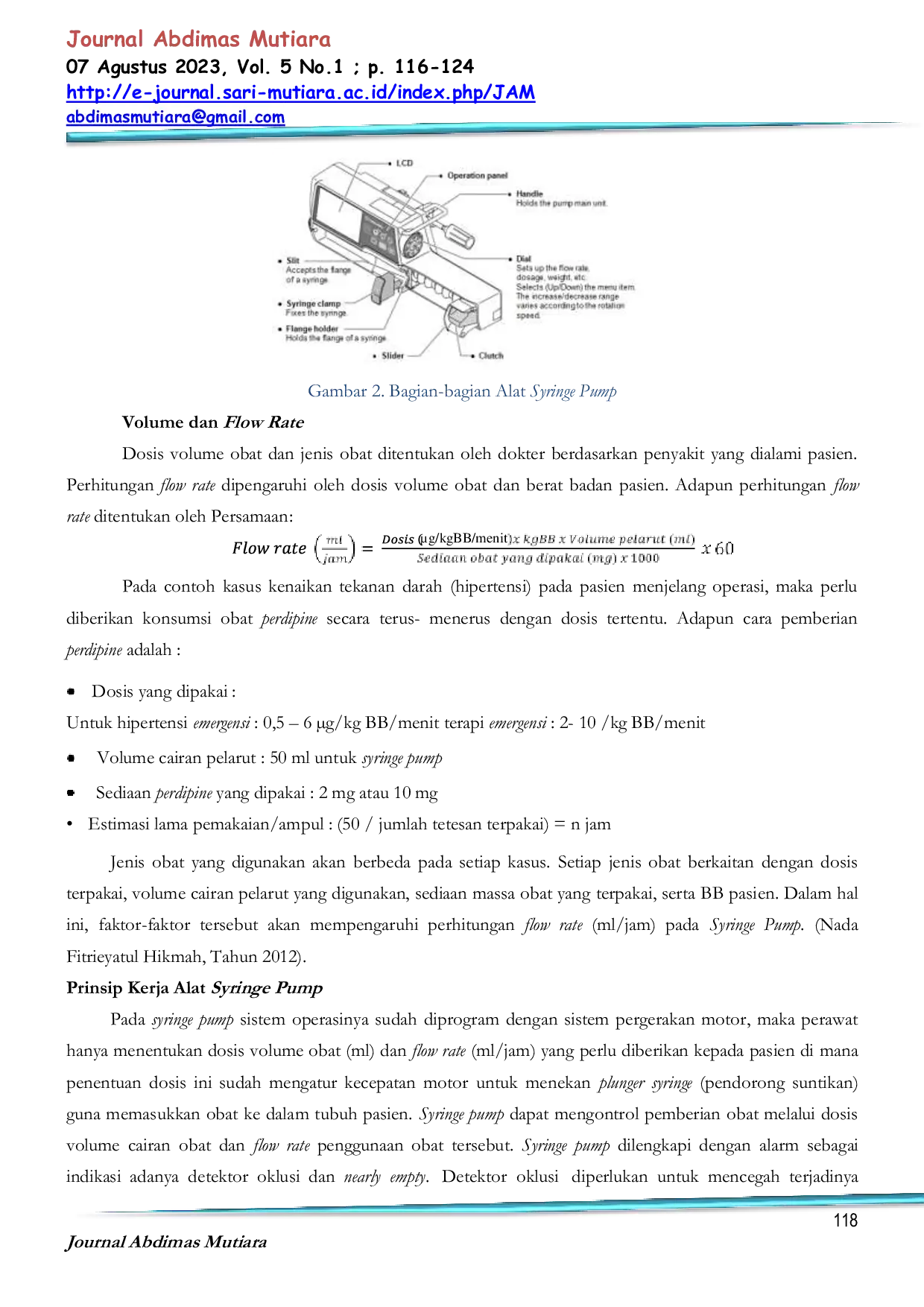 JURIS Sosialisasi Pemeliharaan Korektif Pada Syringe Pump Di Rumah Sakit Umum Sari Mutiara Lubuk Pakam