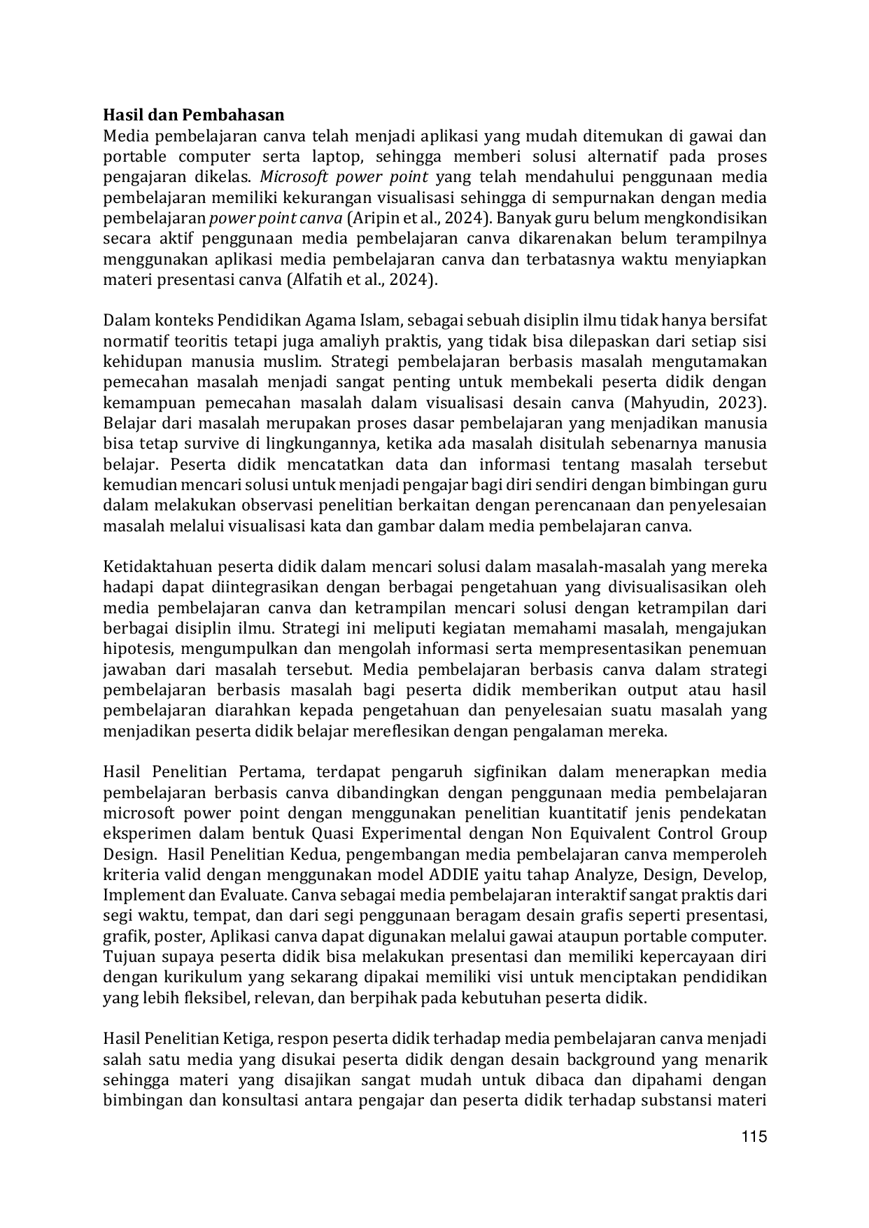 JURIS Media Pembelajaran Canva dalam Strategi Pembelajaran Berbasis Masalah Problem Based Learning