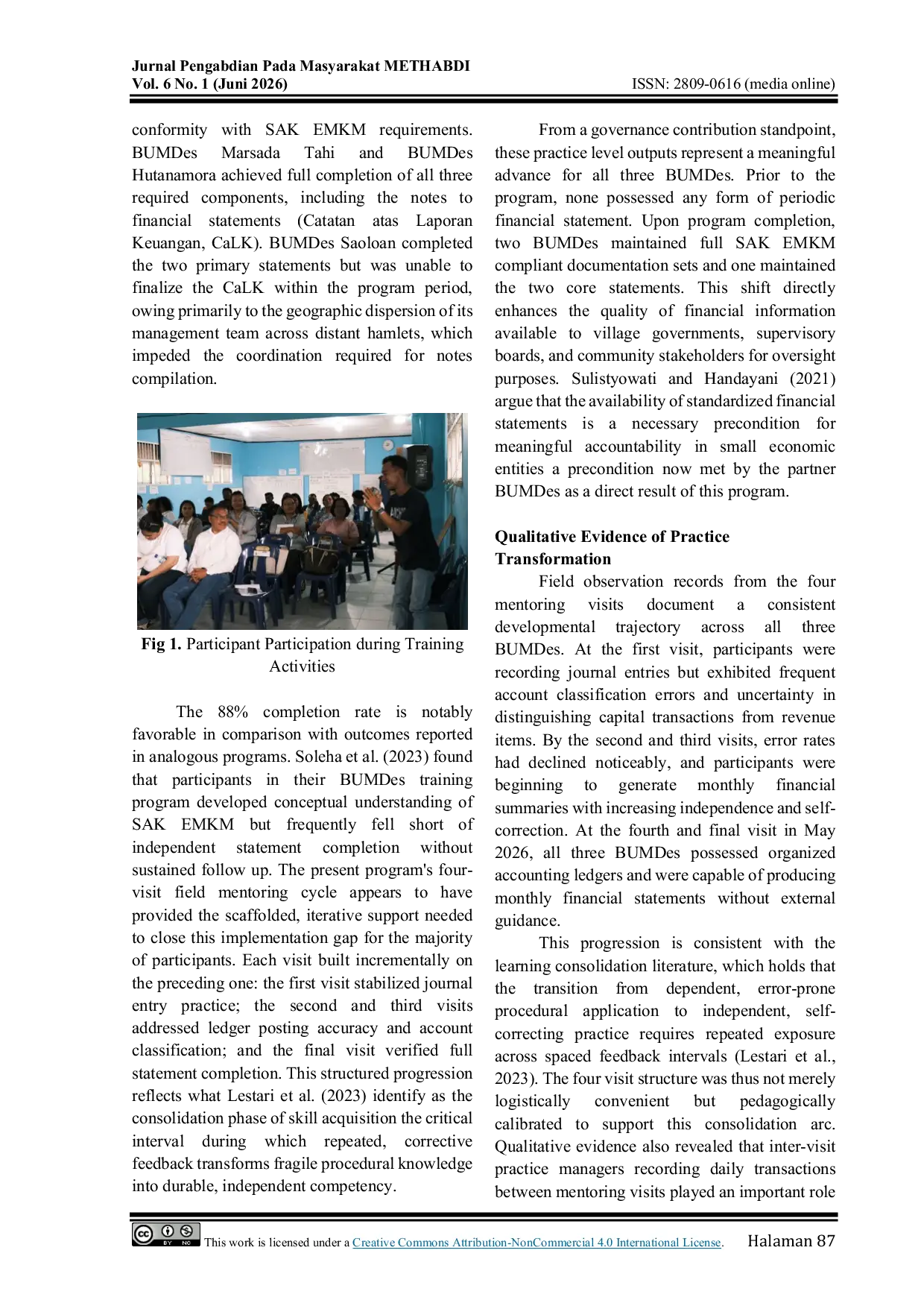 JURIS Strengthening Financial Reporting Capacity In Village Owned Enterprises A Phased Participatory Mentoring Model For SAK EMKM Adoption In Samosir Regency North Sumatra