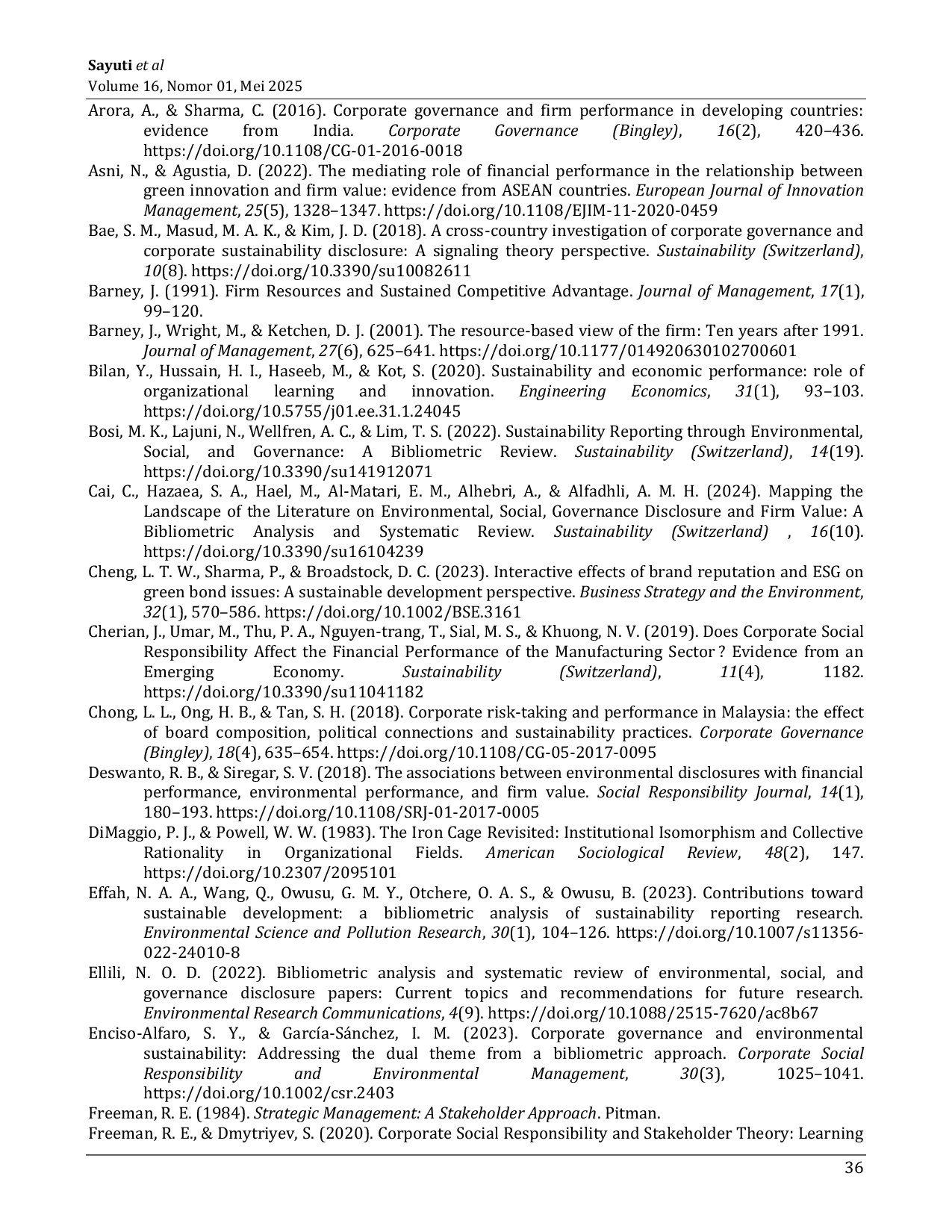 JURIS Exploring Corporate Governance and Sustainable Performance in ASEAN A Bibliometric Insight into Firm Performance