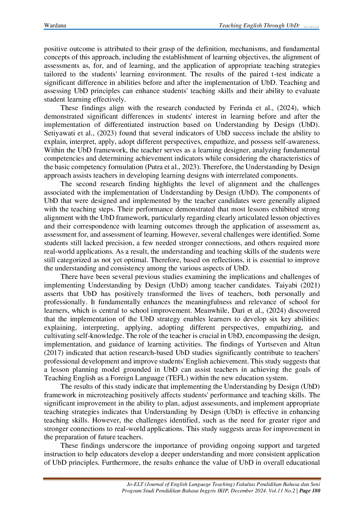 JURIS Teaching English Through UbD Challenges of Indonesian Pre Service Teachers