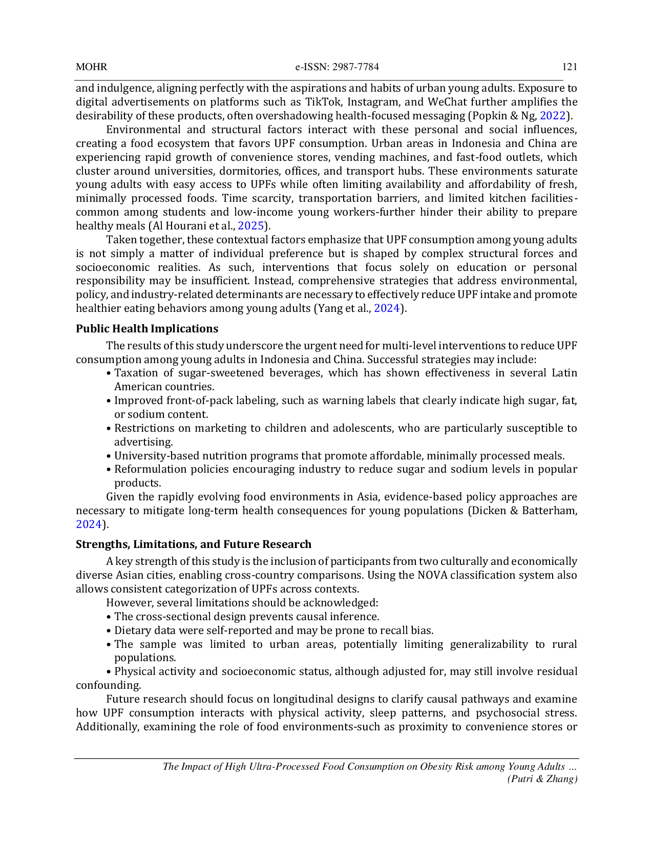 JURIS The Impact of High Ultra Processed Food Consumption on Obesity Risk among Young Adults