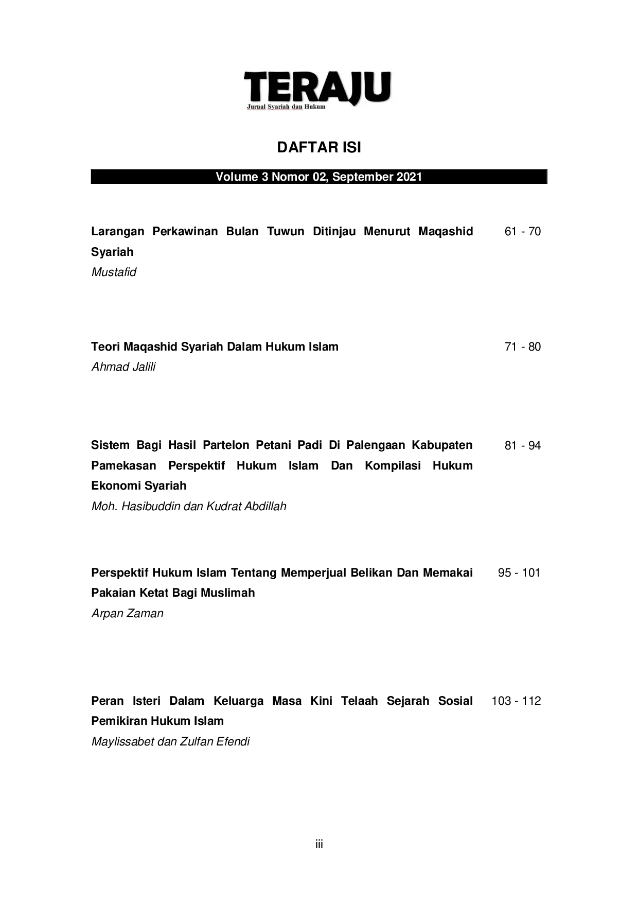 JURIS Peran Isteri Dalam Keluarga Masa Kini Telaah Sejarah Sosial Pemikiran Hukum Islam