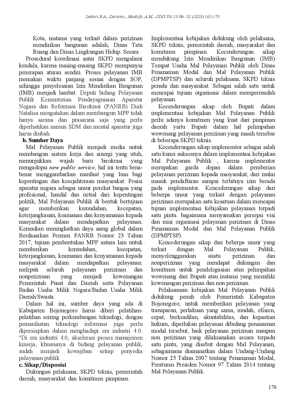 juris Kebijakan Dinas Penanaman Modal dan Pelayanan Terpadu Satu Pintu DPMPTSP Kabupaten Bojonegoro dalam Melaksanakan Peraturan Bupati No 59 Tahun 2021