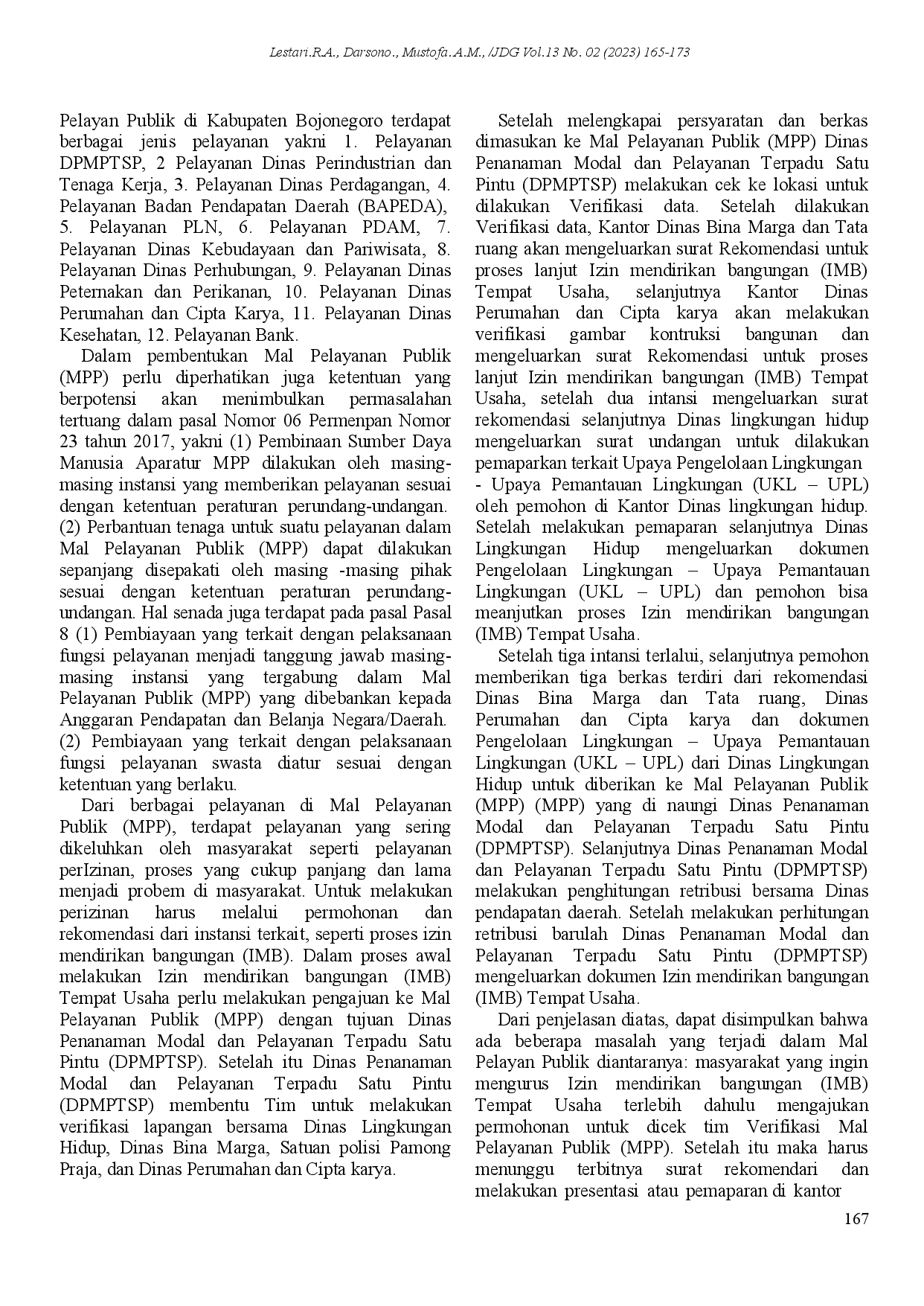 juris Kebijakan Dinas Penanaman Modal dan Pelayanan Terpadu Satu Pintu DPMPTSP Kabupaten Bojonegoro dalam Melaksanakan Peraturan Bupati No 59 Tahun 2021