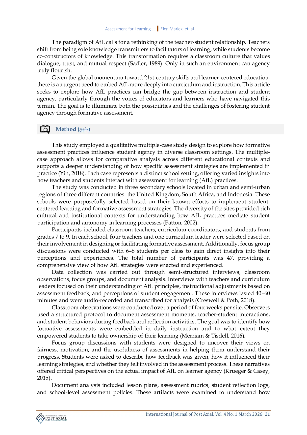 JURIS Assessment for Learning Bridging the Gap Between Instruction and Student Agency