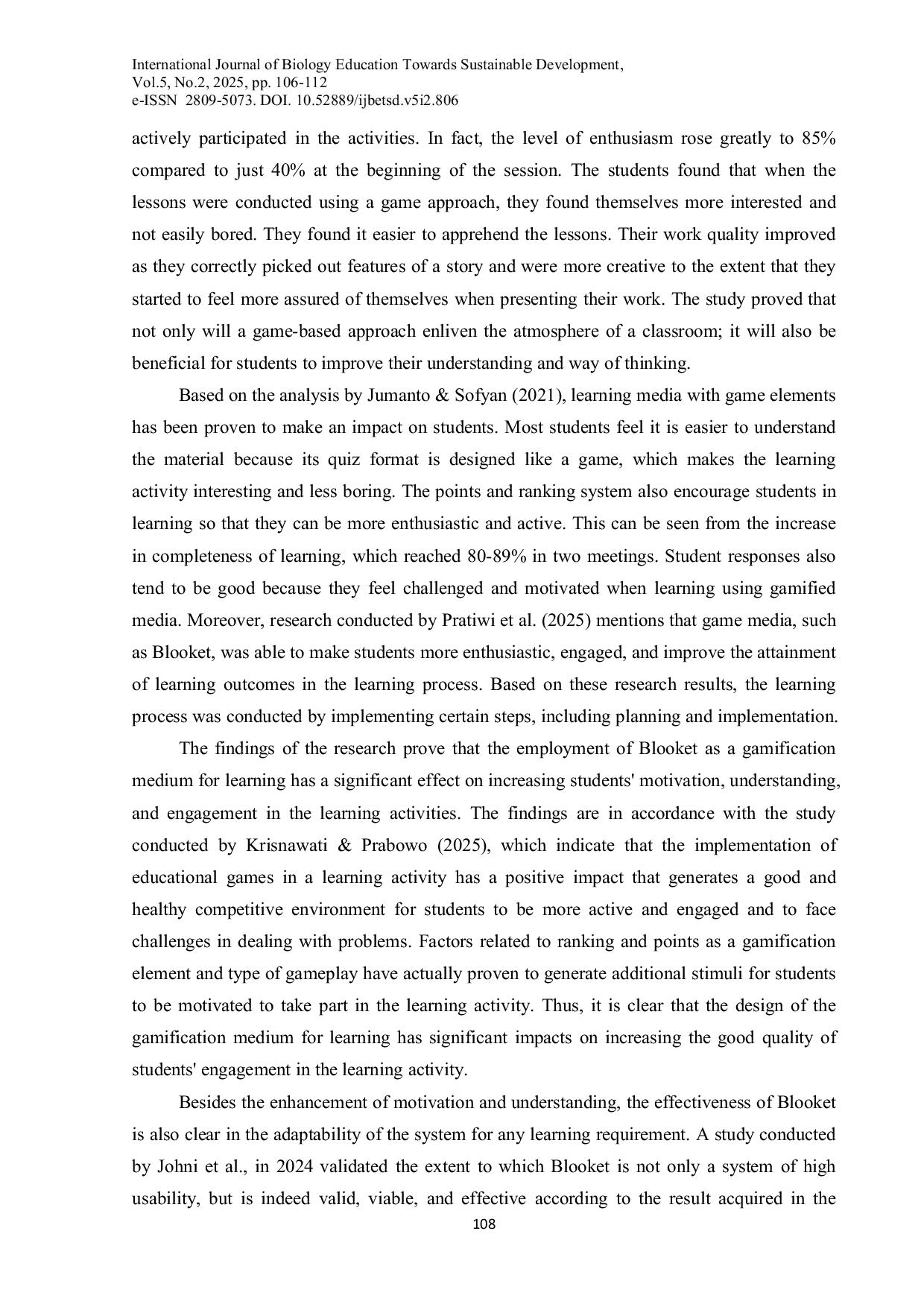 JURIS Study of the Effect of Booklet Website Assisted Game Based Learning on Students Motivation and Learning Outcomes in Biology Learning