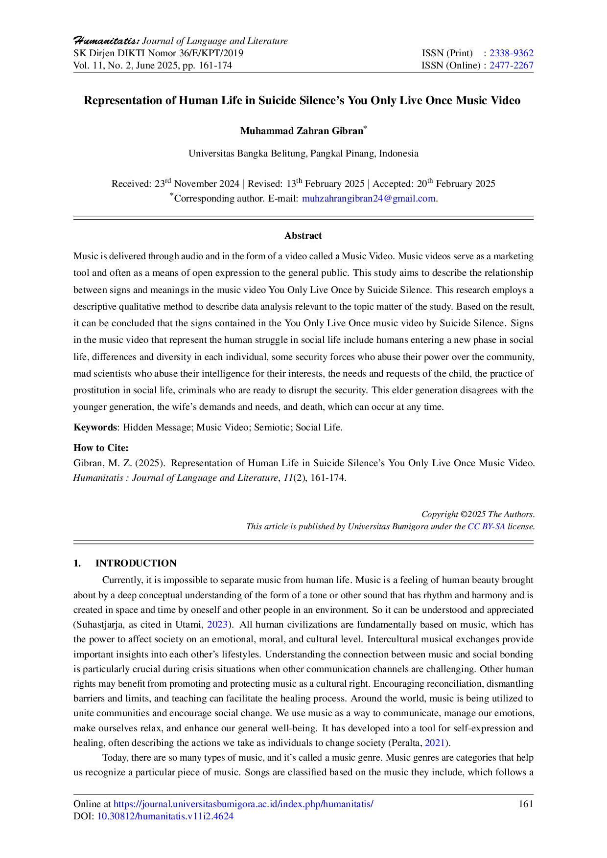 JURIS Representation of Human Life in Suicide Silence s You Only Live Once Music Video