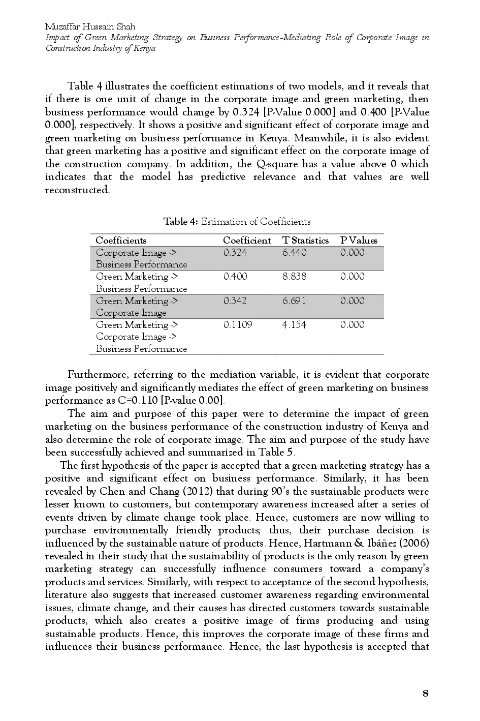 juris Impact of Green Marketing Strategy on Business Performance Mediating Role of Corporate Image in Construction Industry of Kenya