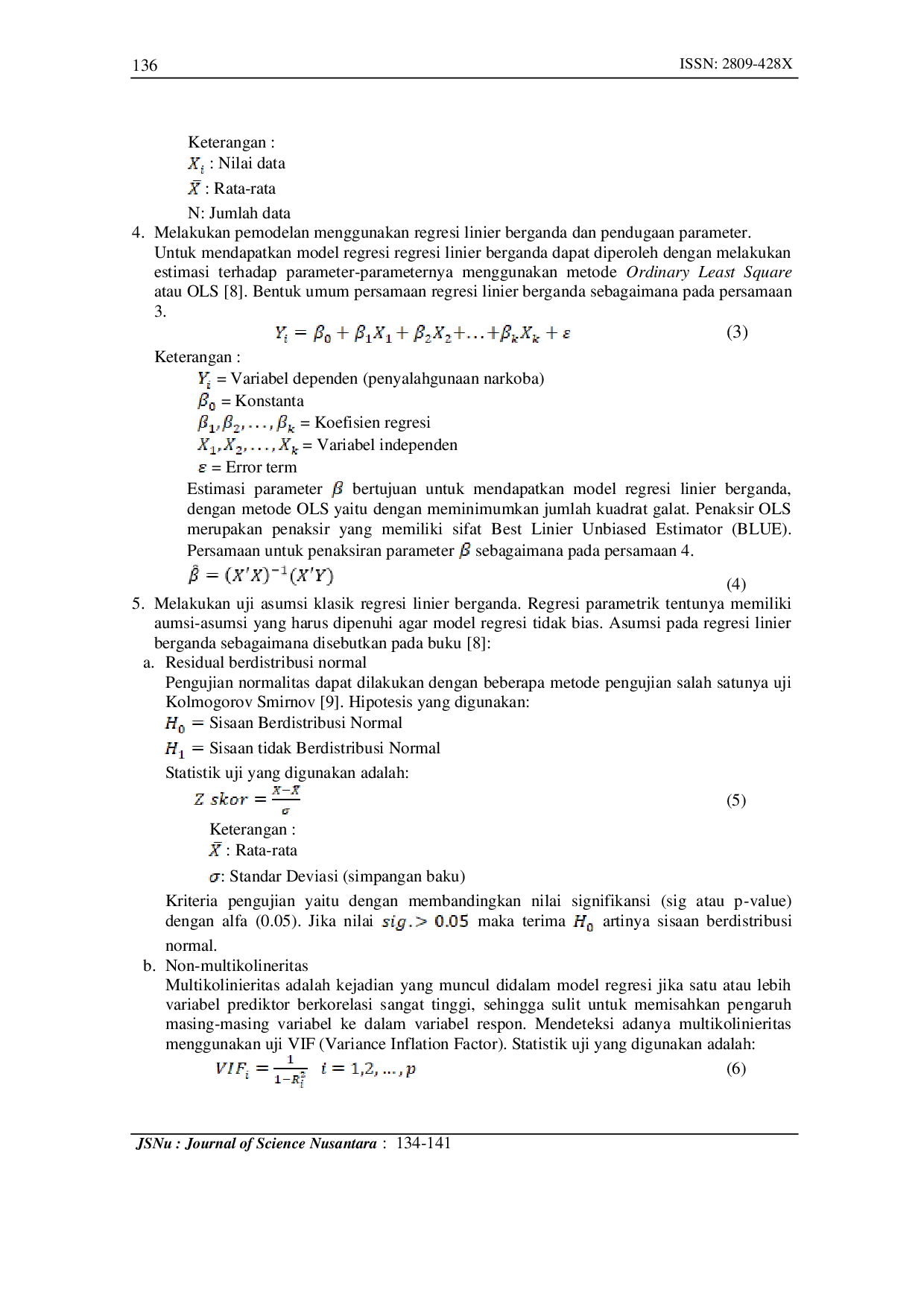 JURIS Pemodelan Regresi dalam Menentukan Faktor Faktor yang Berpengaruh terhadap Penyalahgunaan Narkoba