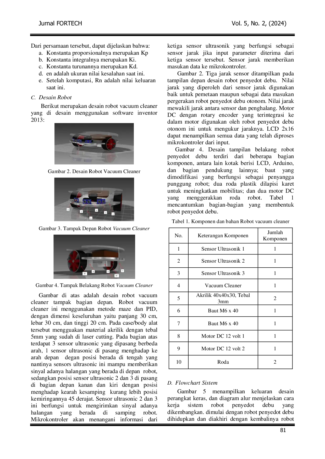 JURIS Rancang Bangun Sistem Robot Vacum Cleaner Otomatis Berbasis Mikrokontroler