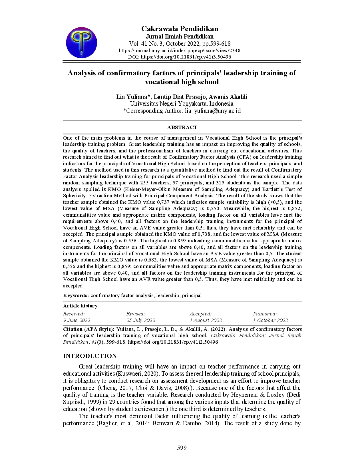 juris Analysis of confirmatory factors of principals leadership training of vocational high school