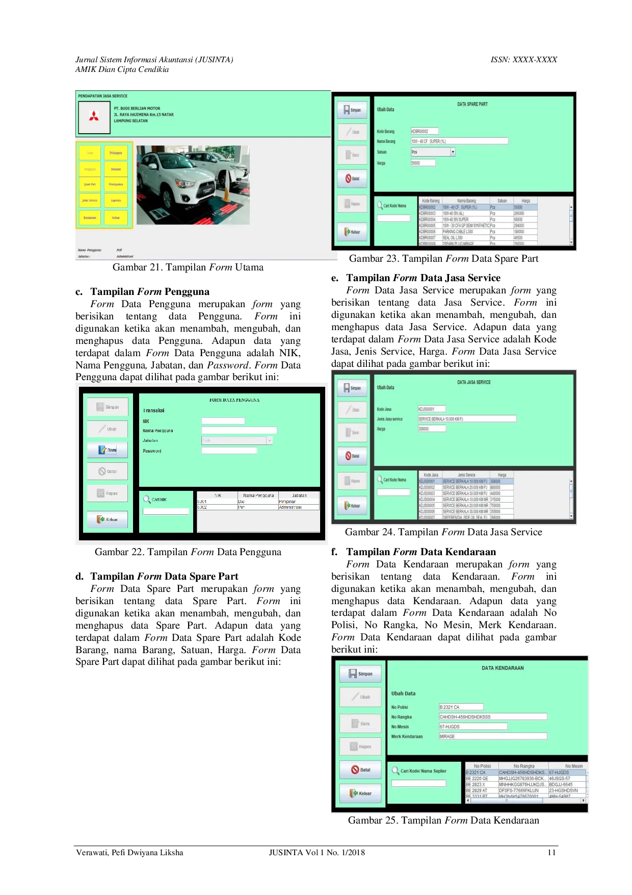 JURIS Aplikasi Akuntansi Pengolahan Data Jasa Service pada PT Budi Berlian Motor Lampung