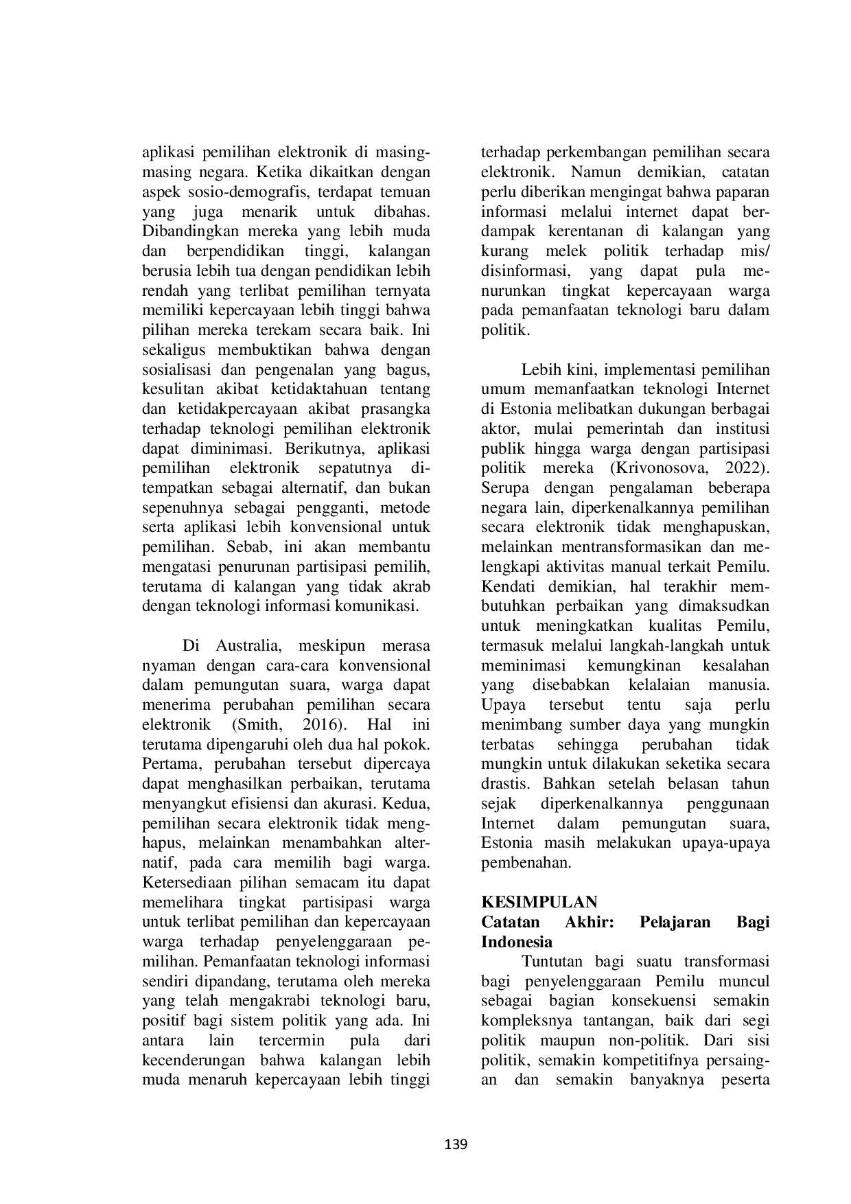 JURIS Tantangan Penyelenggaraan E Voting Isu Kepercayaan Publik Dan Integritas Pemilu