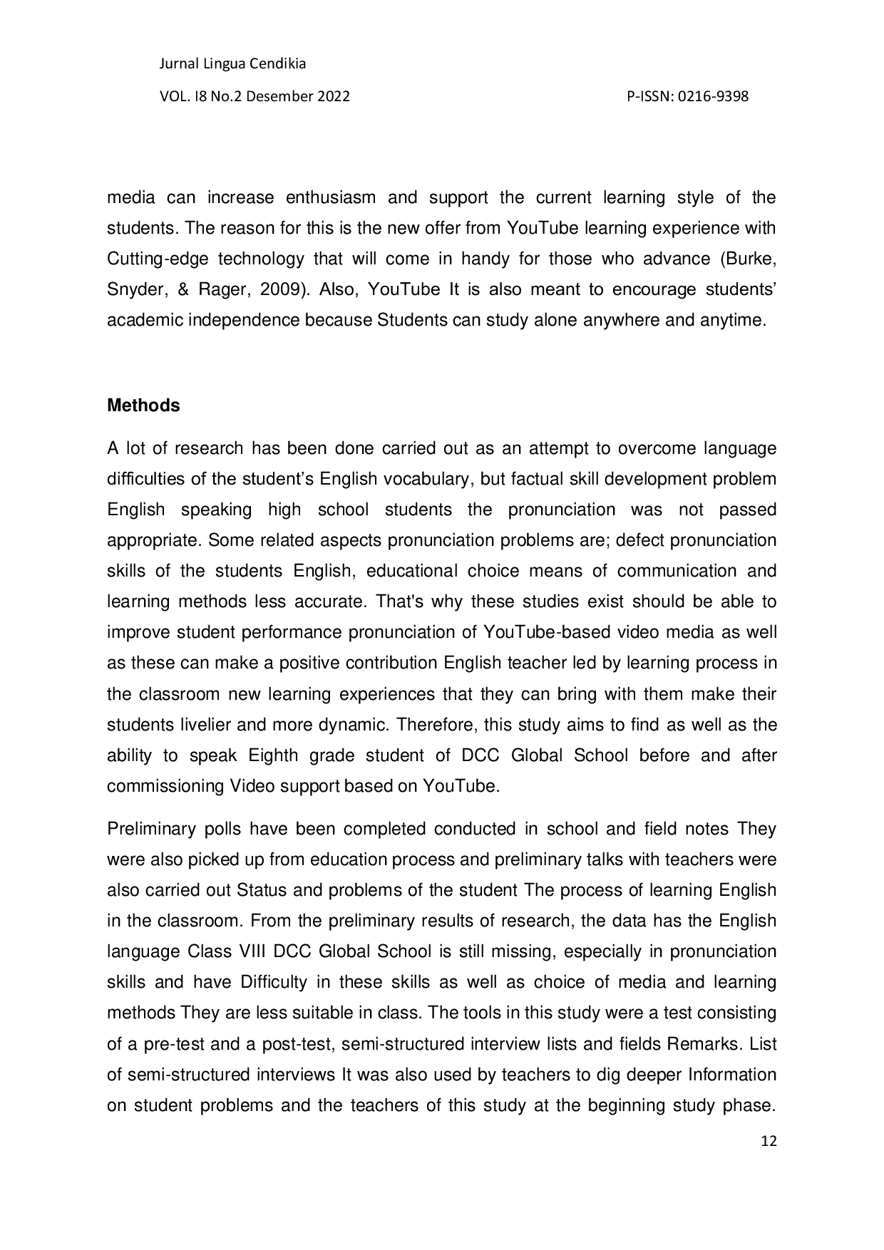 JURIS The Impact of YouTube Towards Students English Pronunciation