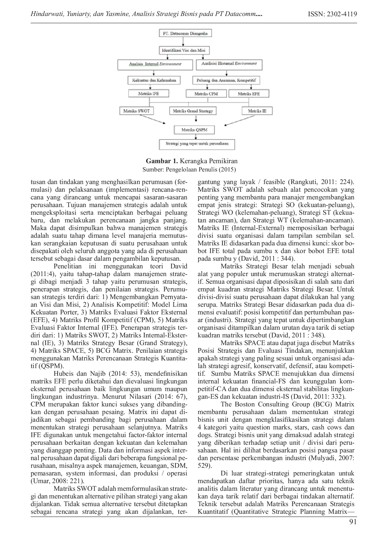 JURIS Analisis Strategi Bisnis Pada PT Datacomm Diangraha