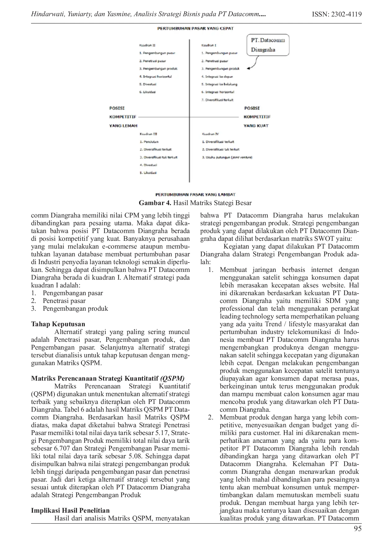 JURIS Analisis Strategi Bisnis Pada PT Datacomm Diangraha
