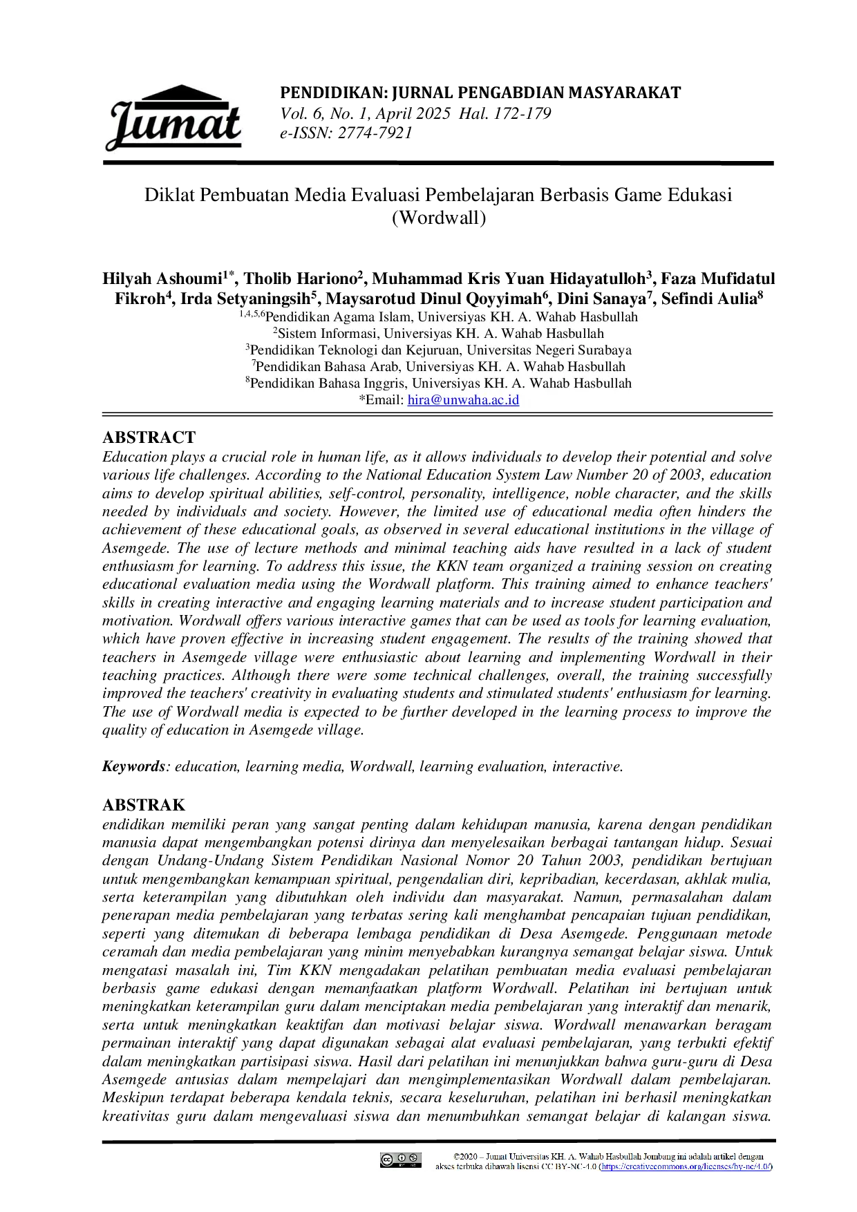 JURIS Diklat Pembuatan Media Evaluasi Pembelajaran Berbasis Game Edukasi Wordwall