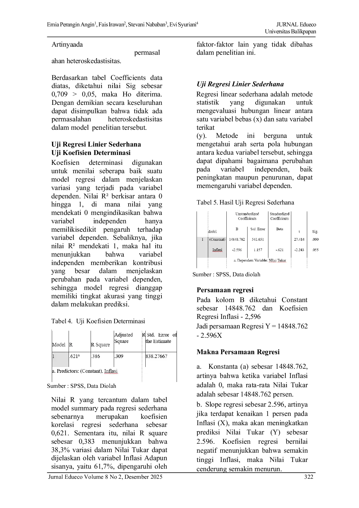 JURIS Pengaruh Inflasi Terhadap Nilai Tukar Rupiah Di Indonesia