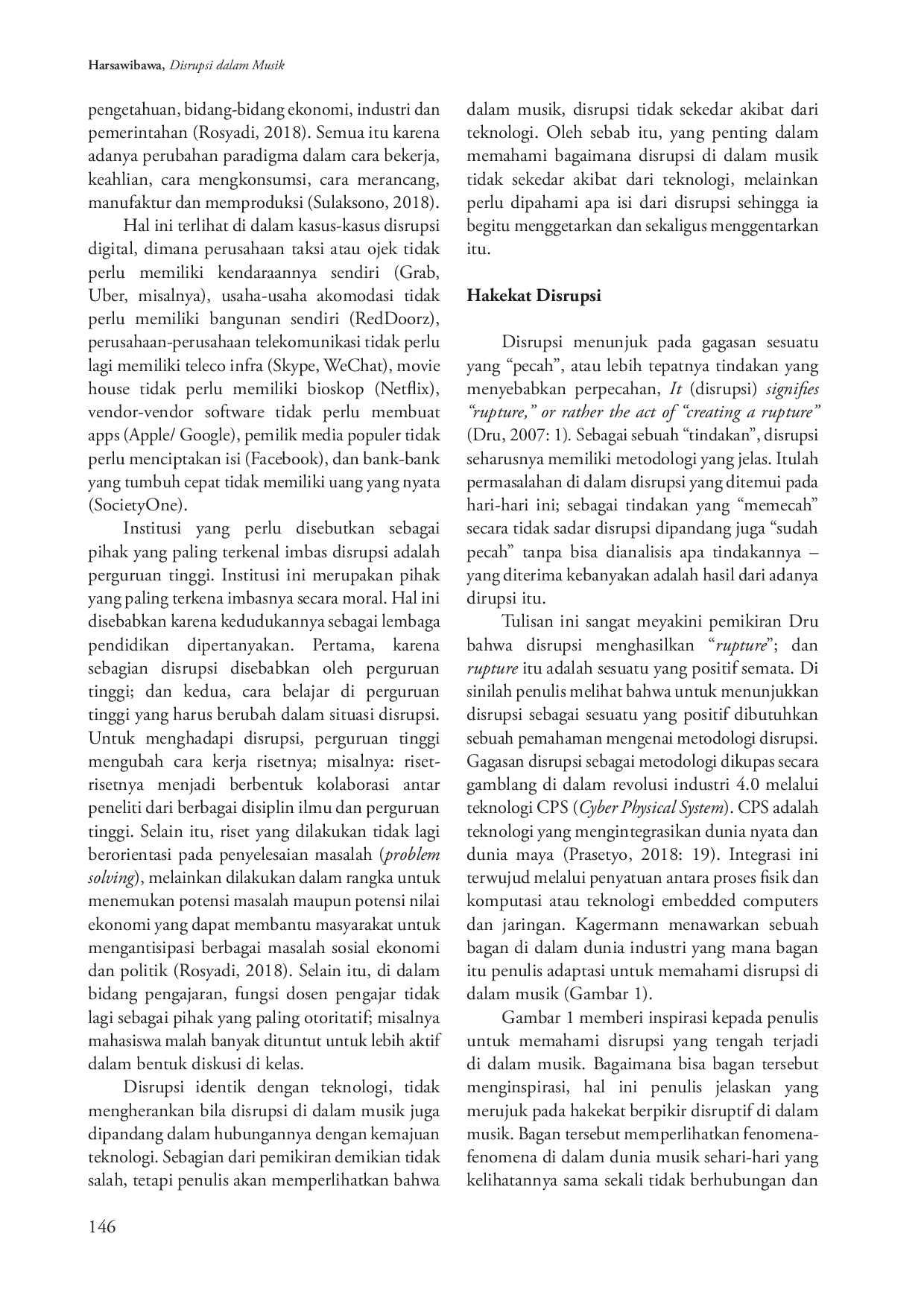 juris Disrupsi dalam Musik