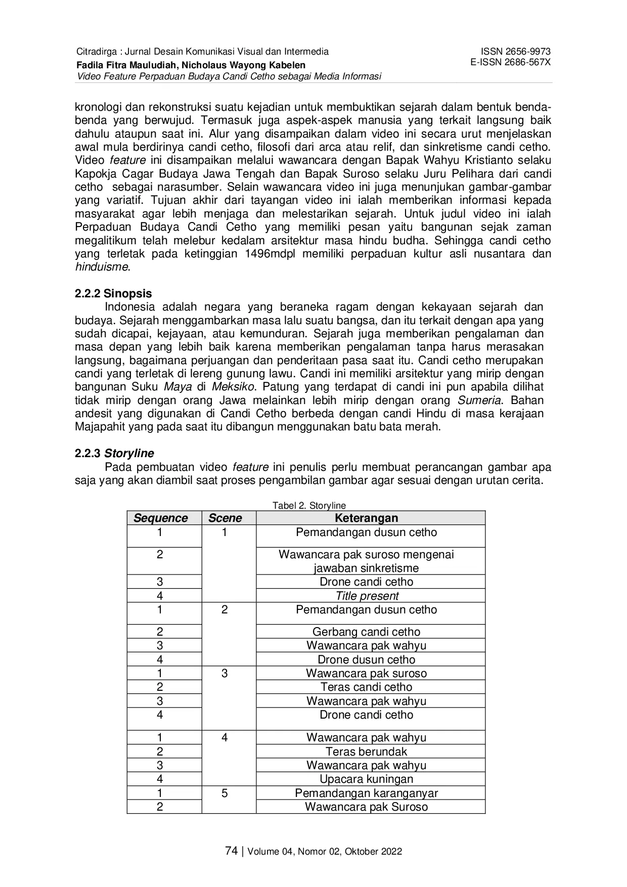 juris Video Feature Perpaduan Budaya Candi Cetho sebagai Media Informasi