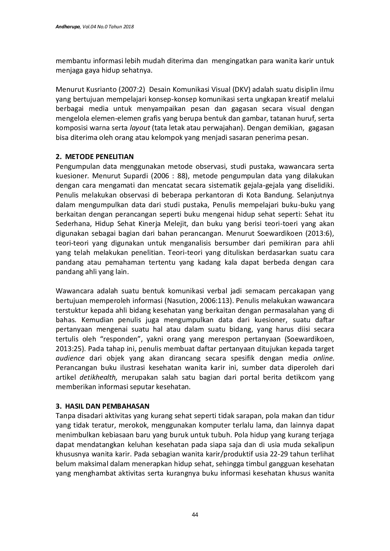 JURIS Perancangan Buku Ilustrasi Kesehatan untuk Wanita Karir