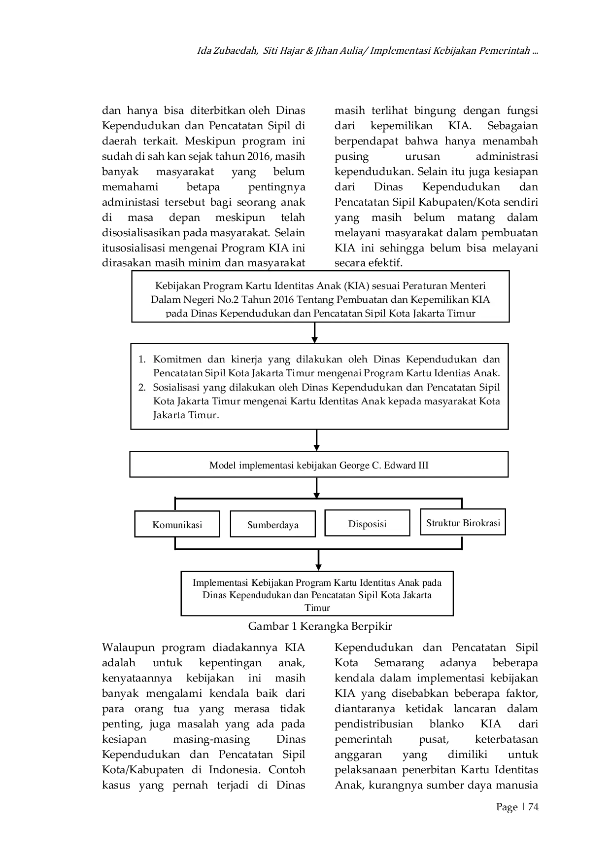 JURIS Implementasi Kebijakan Pemerintah Mengenai Kartu Identitas Anak Pada Dinas Kependudukan Dan Pencatatan Sipil Kota Jakarta Timur