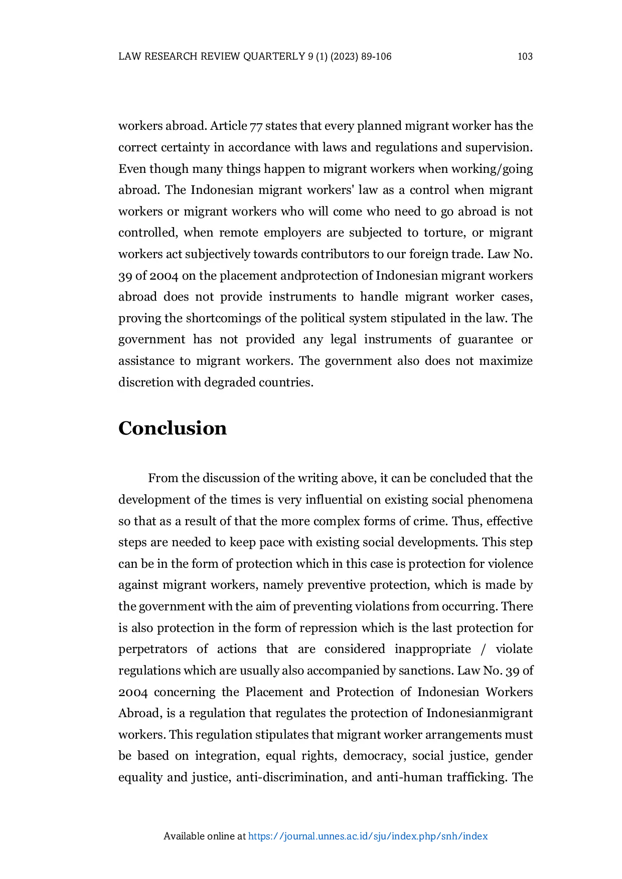JURIS Protecting Our Migrant Workers from Violence How the Legal Protection System Works