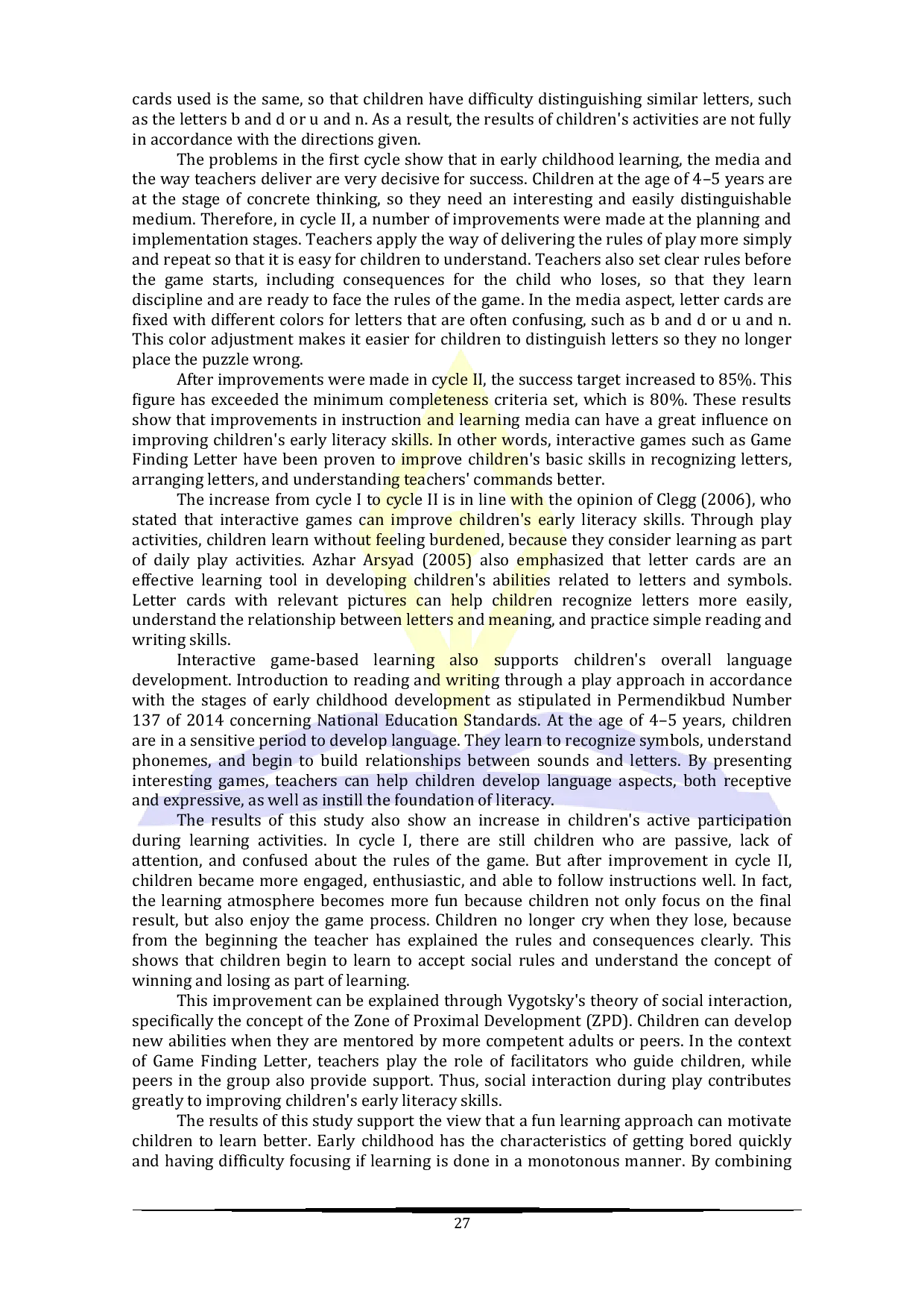 JURIS Finding Letter Game to Improve Early Literacy Skills in 4 5 Year Old Children at Yasmin Preschool Jember