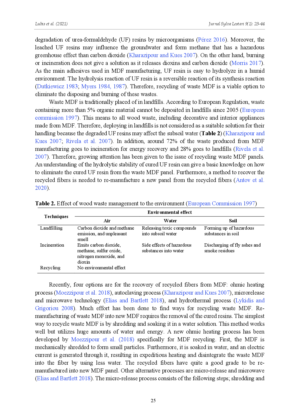 juris The Removal of Cured Urea Formaldehyde Adhesive towards Sustainable Medium Density Fiberboard Production A Review